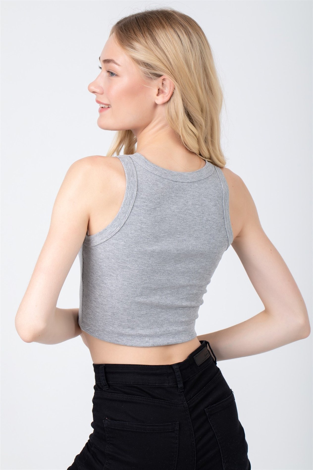 Baykar Kadın  Kaşkorse Crop Büstiyer Atlet 6105 Gri