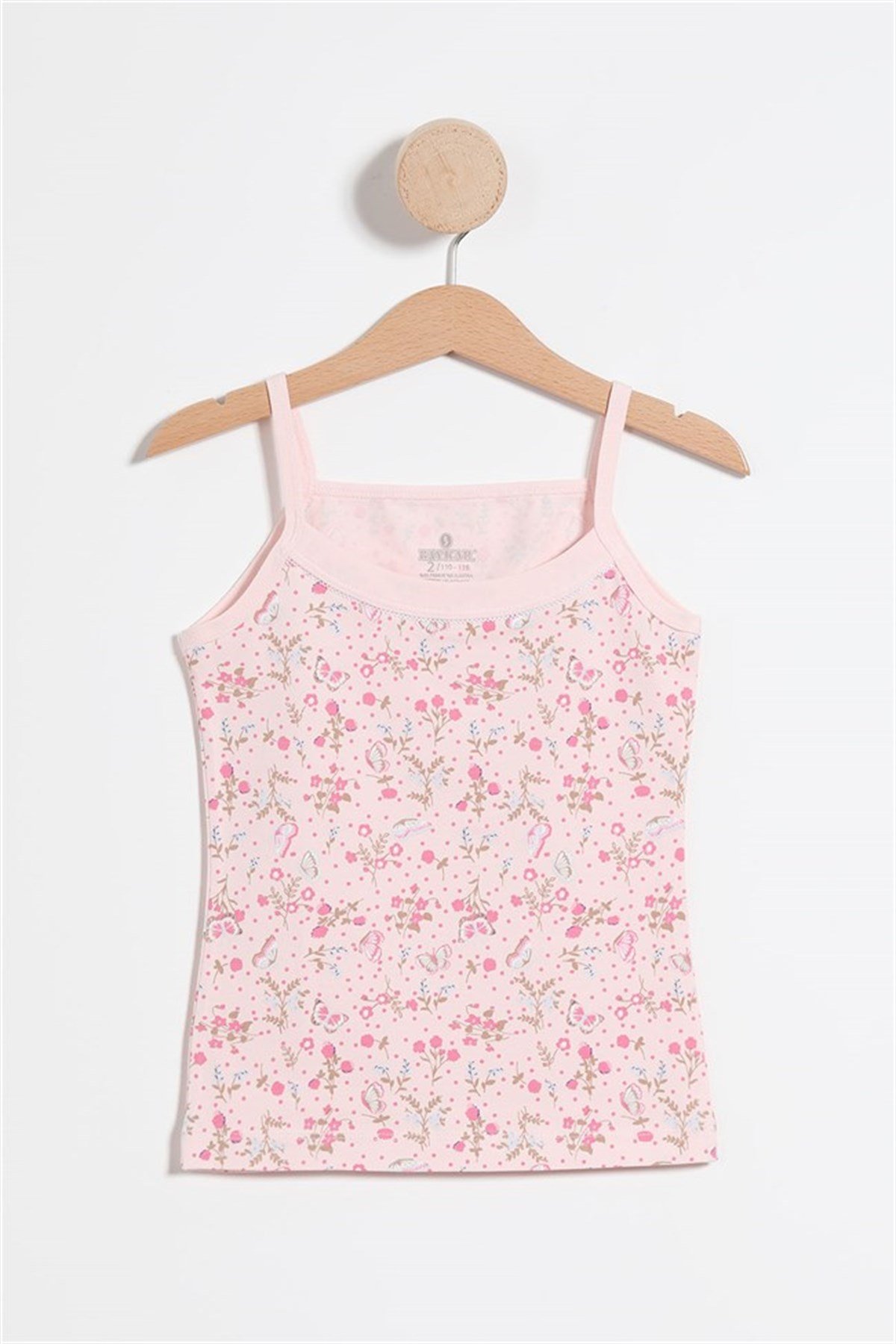 Baykar Kız Çocuk Çiçekli Atlet 3'lü Set 4964 Pembe