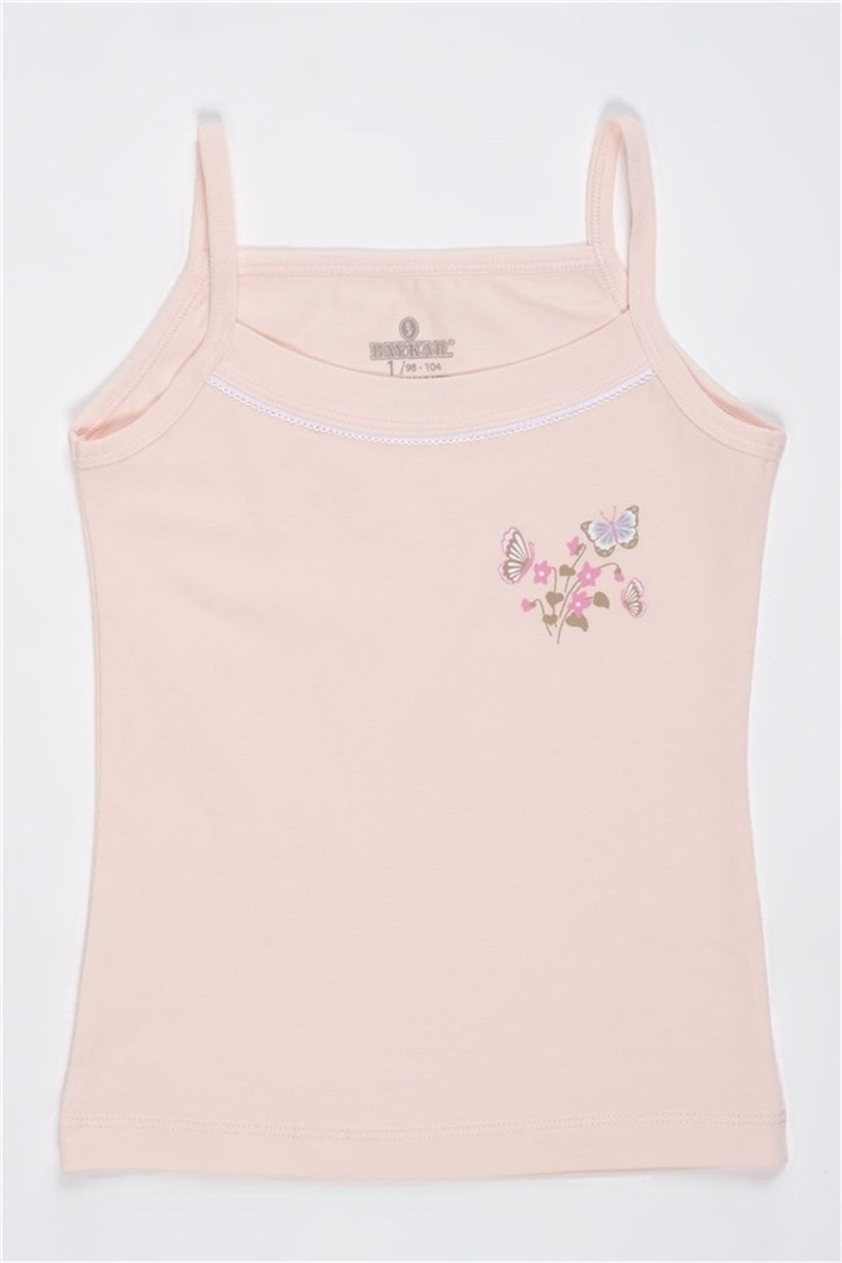 Baykar Kız Çocuk Çiçekli Atlet 3'lü Set 4964 Pembe
