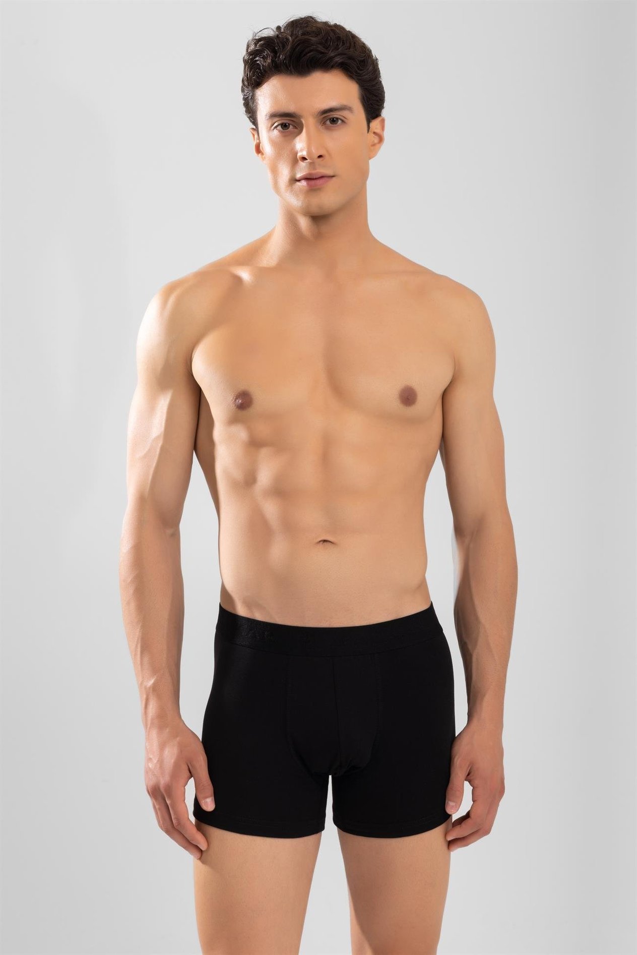 Erkek Compact Pamuklu Düz Boxer 3'lü Paket Siyah