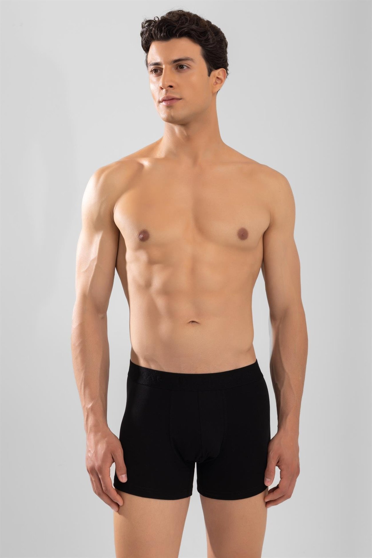 Erkek Compact Pamuklu Düz Boxer 3'lü Paket Siyah