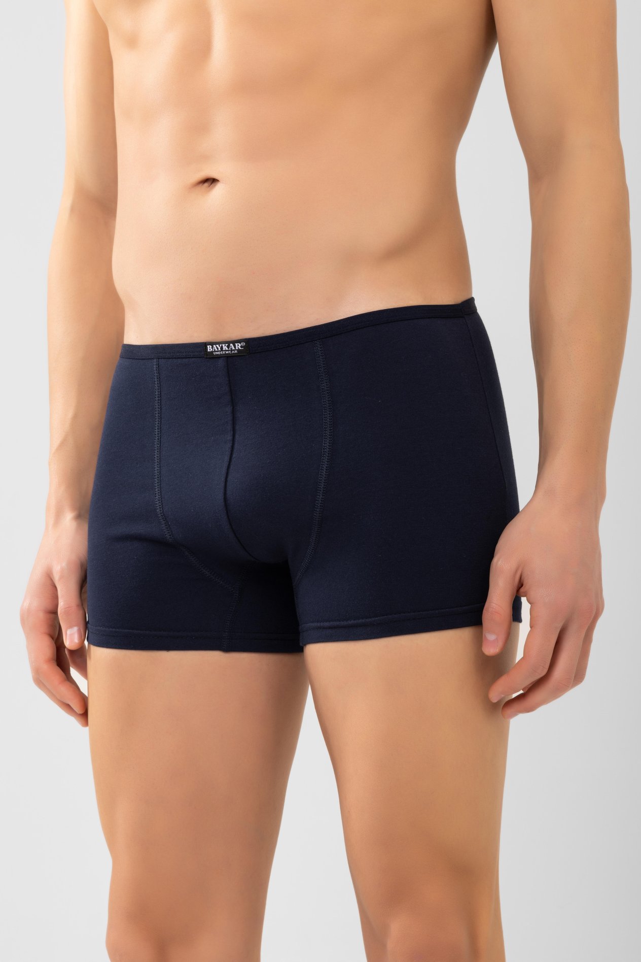 Erkek Modal Likralı Düz Boxer 1113 Lacivert