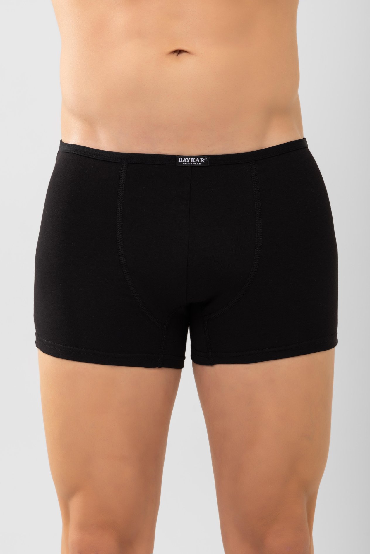 Erkek Modal Likralı Düz Boxer 1113 Siyah