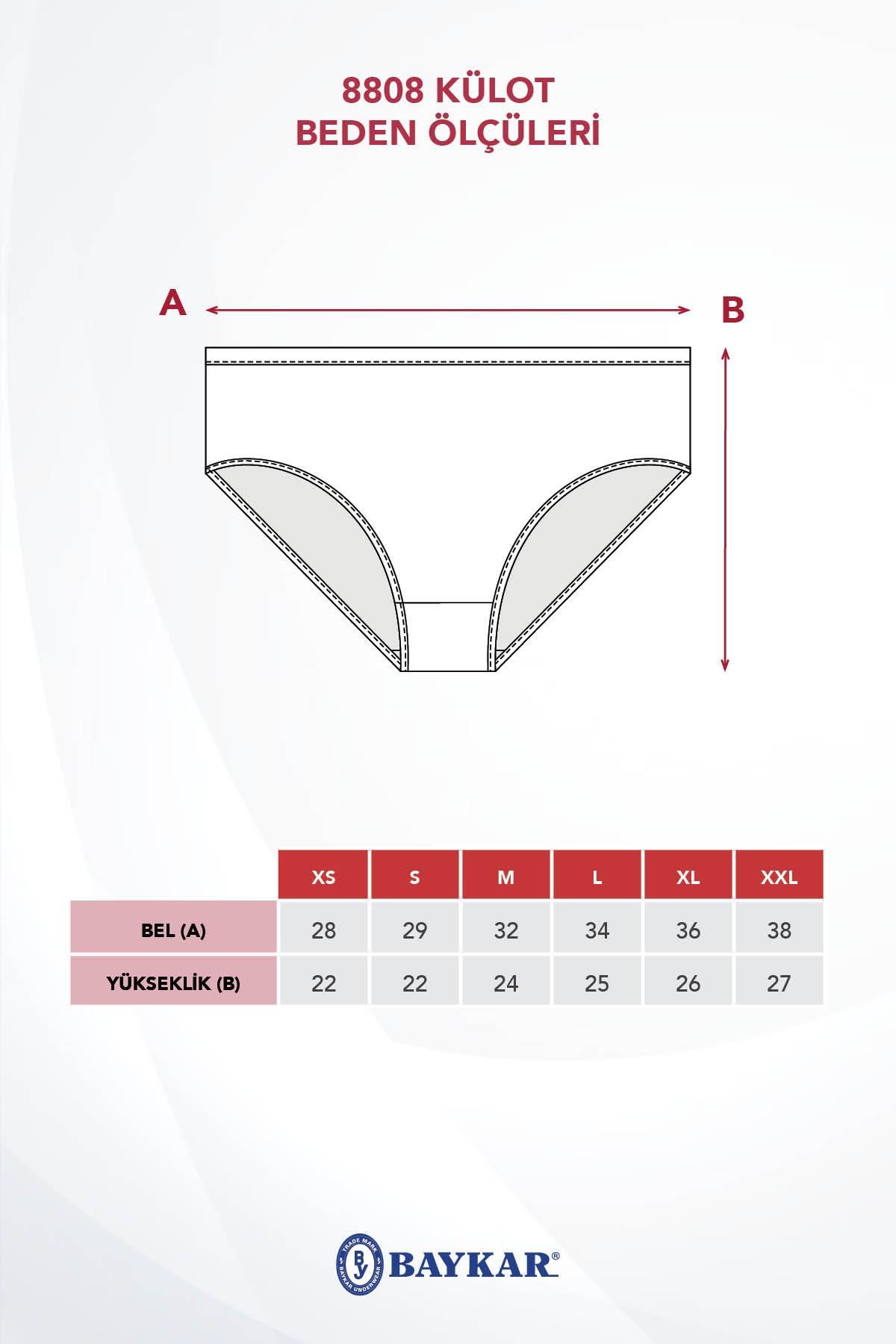 Kadın Bikini Kesim Basic Pamuklu Külot Kırmızı