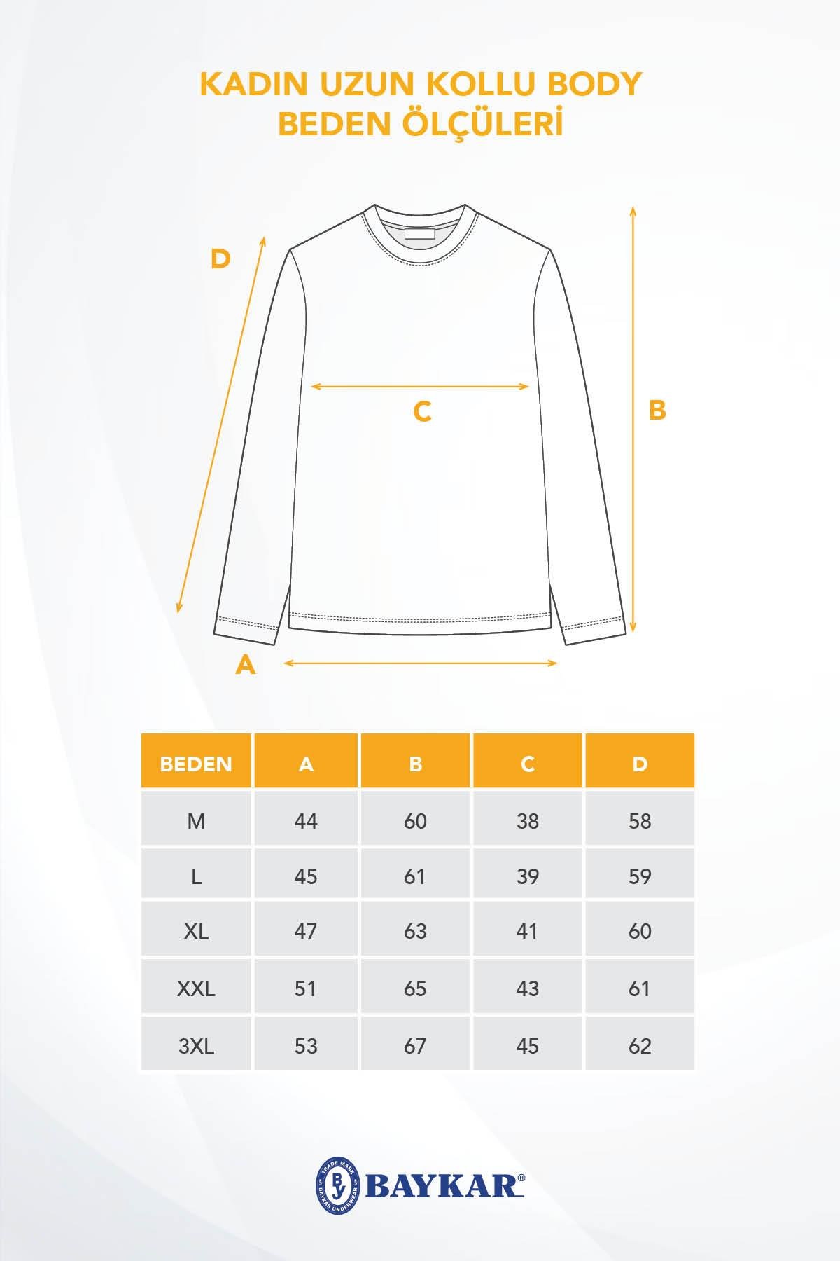 Kadın Pamuklu Bisiklet Yaka Uzun Kollu Penye Basic Body Beyaz