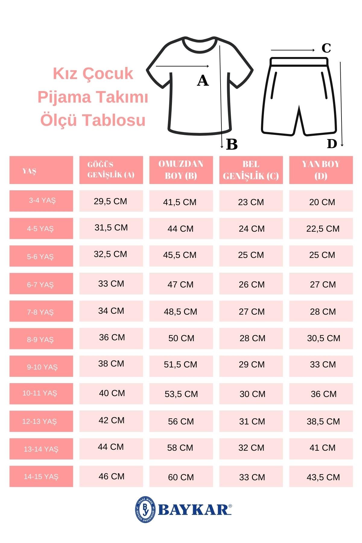 Kız Çocuk Pamuklu Bisiklet Yaka Unicorn Baskılı Kısa Kollu Şortlu Pijama Takımı 9242 Lila