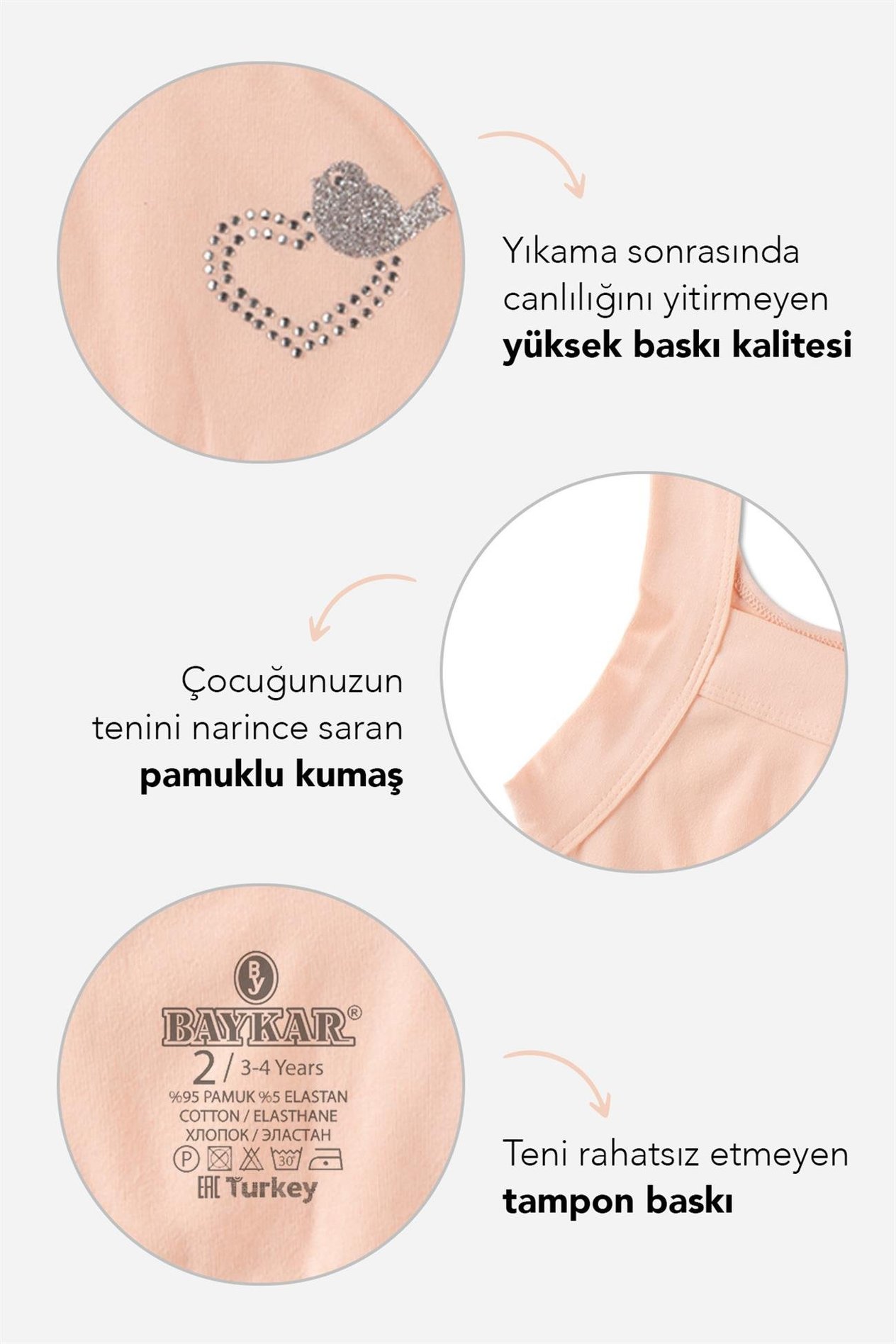 Kız Çocuk Pamuklu Kalın Askılı Yarım Atlet Büstiyer Renkli