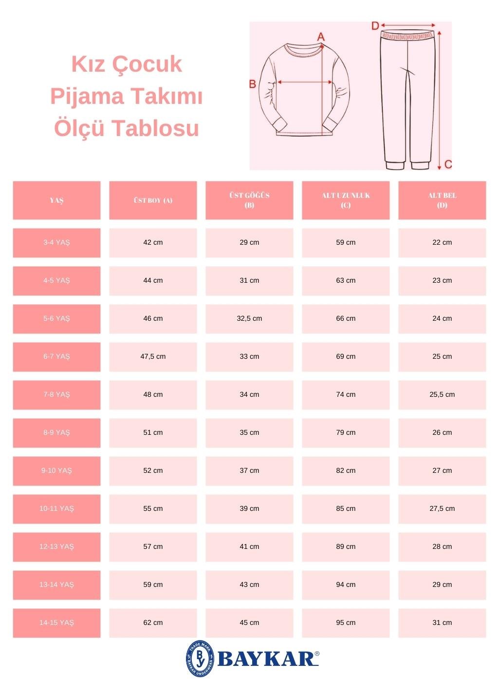 Unisex Çocuk Uzun Kollu Pijama Takımı 9505 Kırmızı