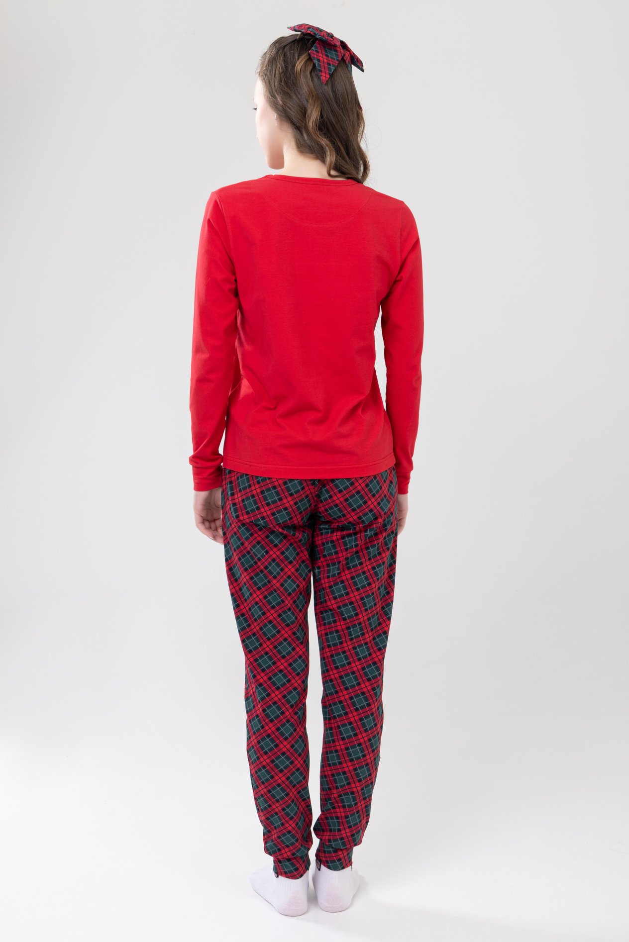 Unisex Çocuk Uzun Kollu Pijama Takımı 9505 Kırmızı