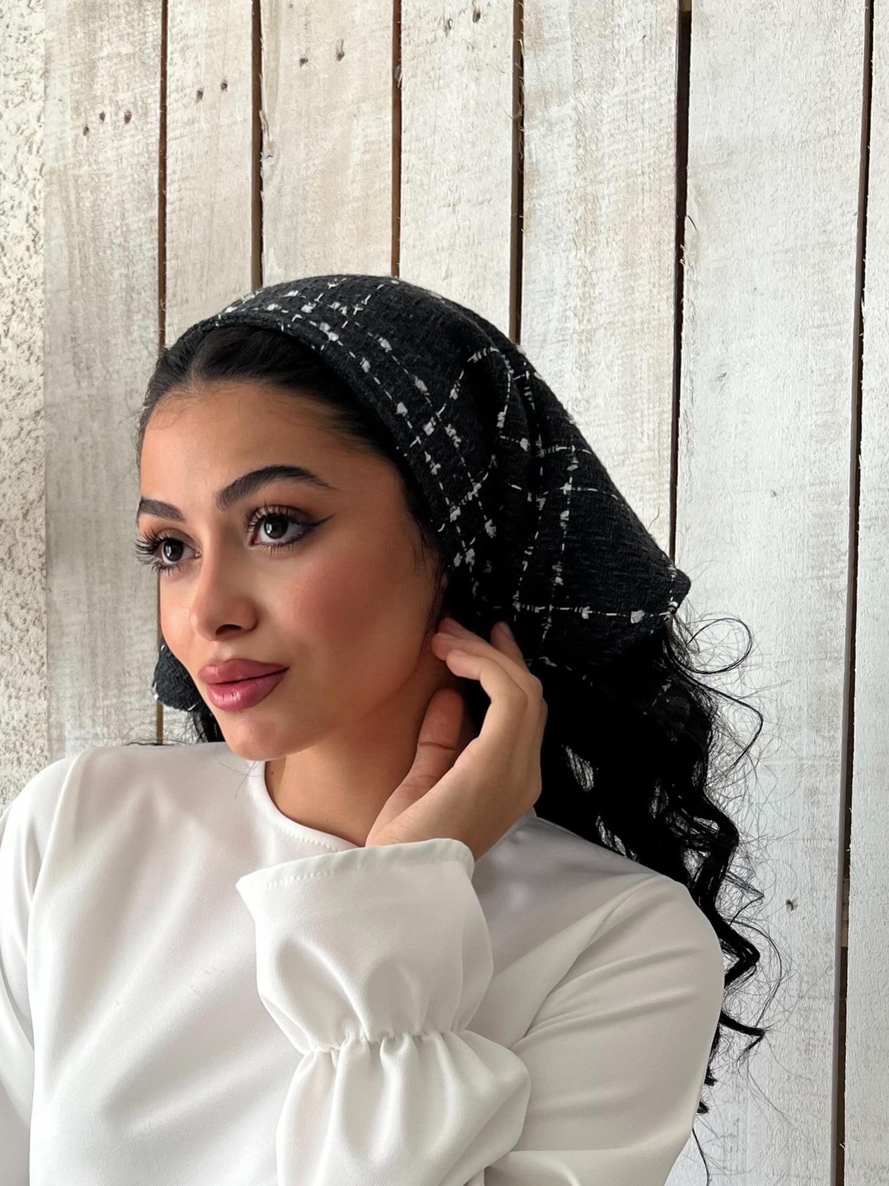 Antrasit Renk Tüvit Bandana 
