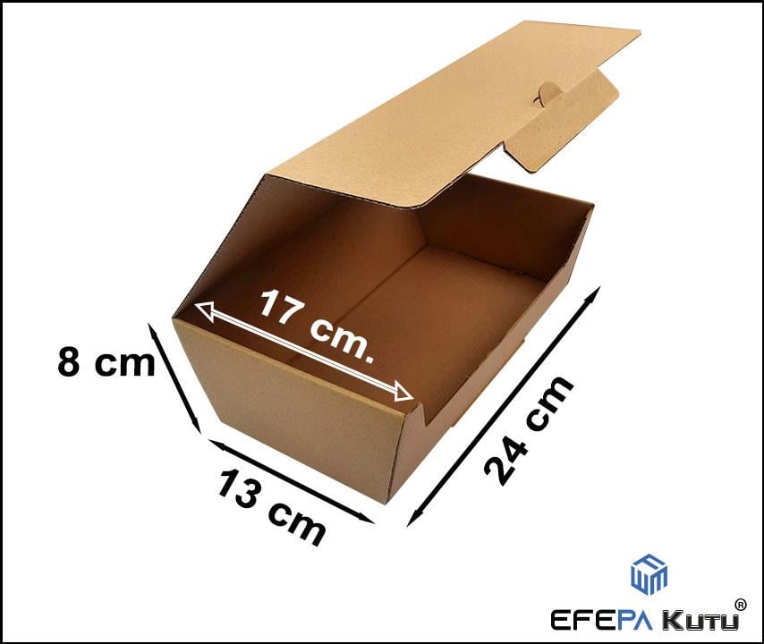 Karton Baskısız Kutu 24x17x8 cm 50'li