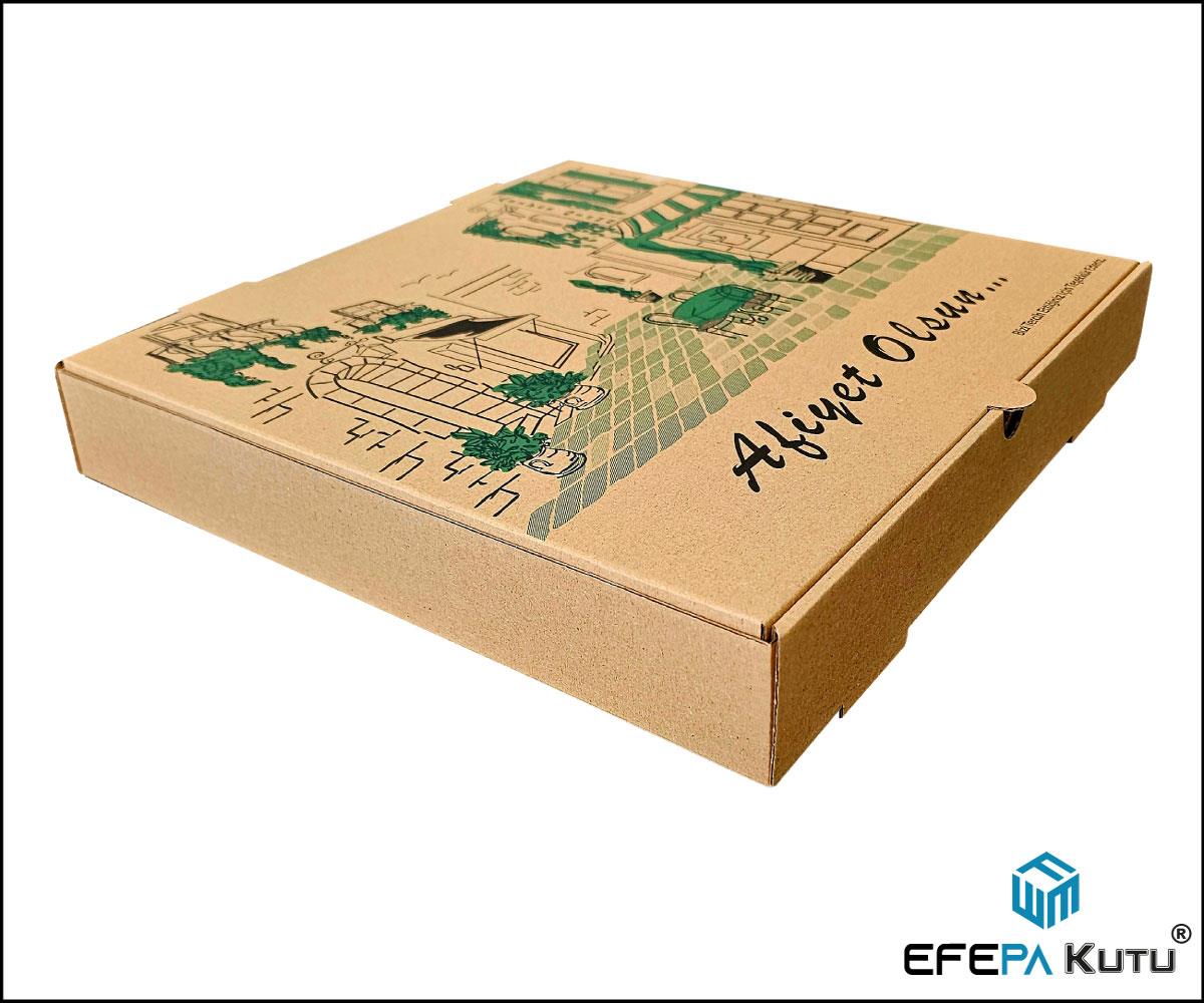 Karton Pizza Kutusu 33x33x4 cm 100'lü
