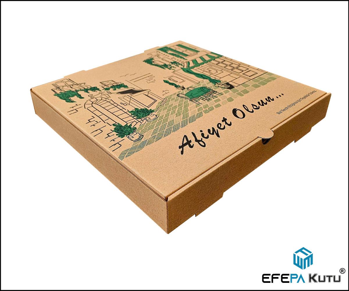 Karton Pizza Kutusu 33x33x4 cm 100'lü