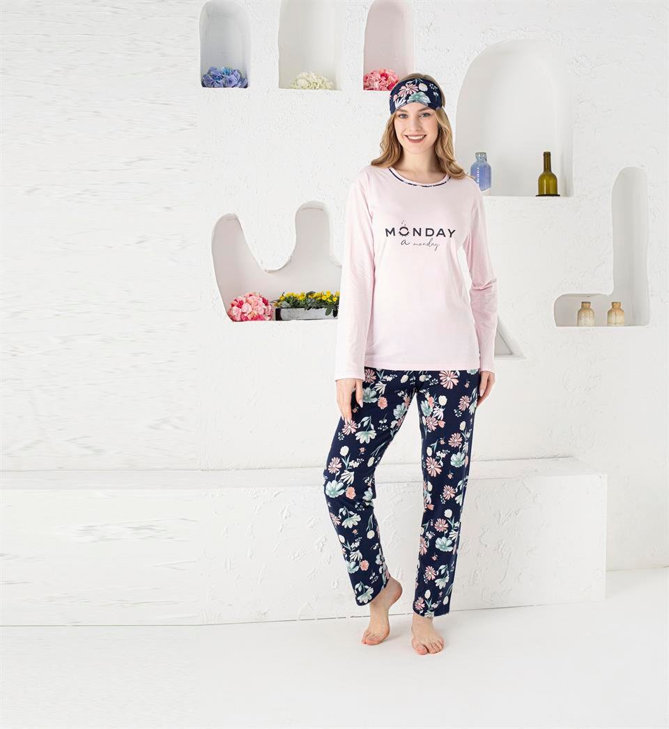 Tekten 2320 Kadın Uzun Kollu Pijama Takımı