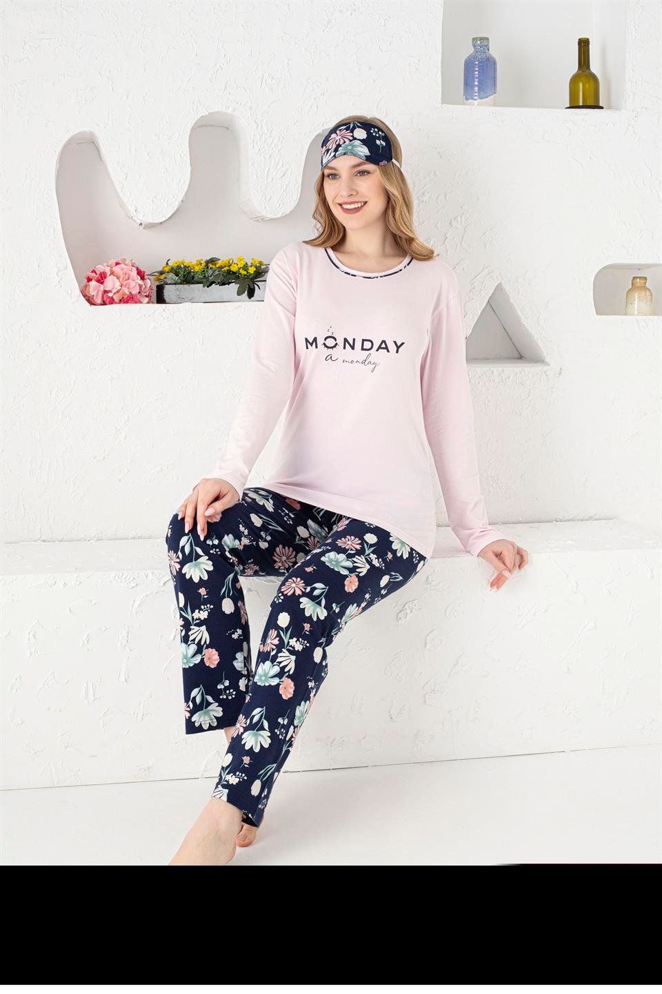 Tekten 2320 Kadın Uzun Kollu Pijama Takımı