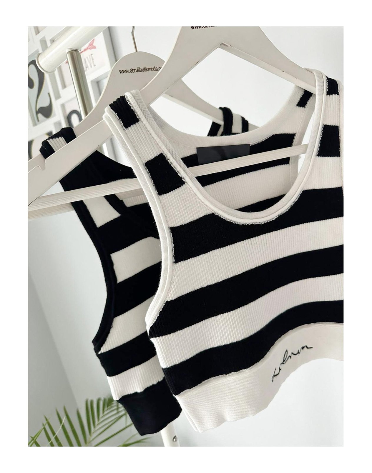 KALIN ÇİZGİLİ CROPTOP
