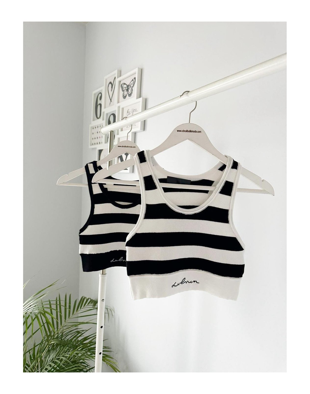 KALIN ÇİZGİLİ CROPTOP