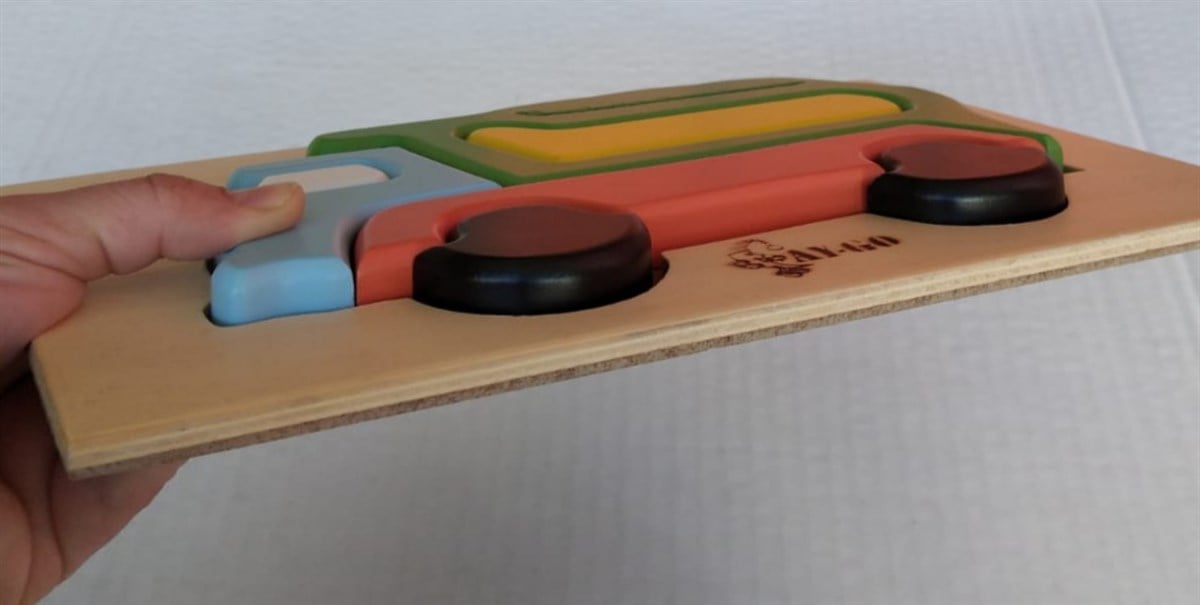 Kabartmalı Ahşap Puzzle Kamyon1