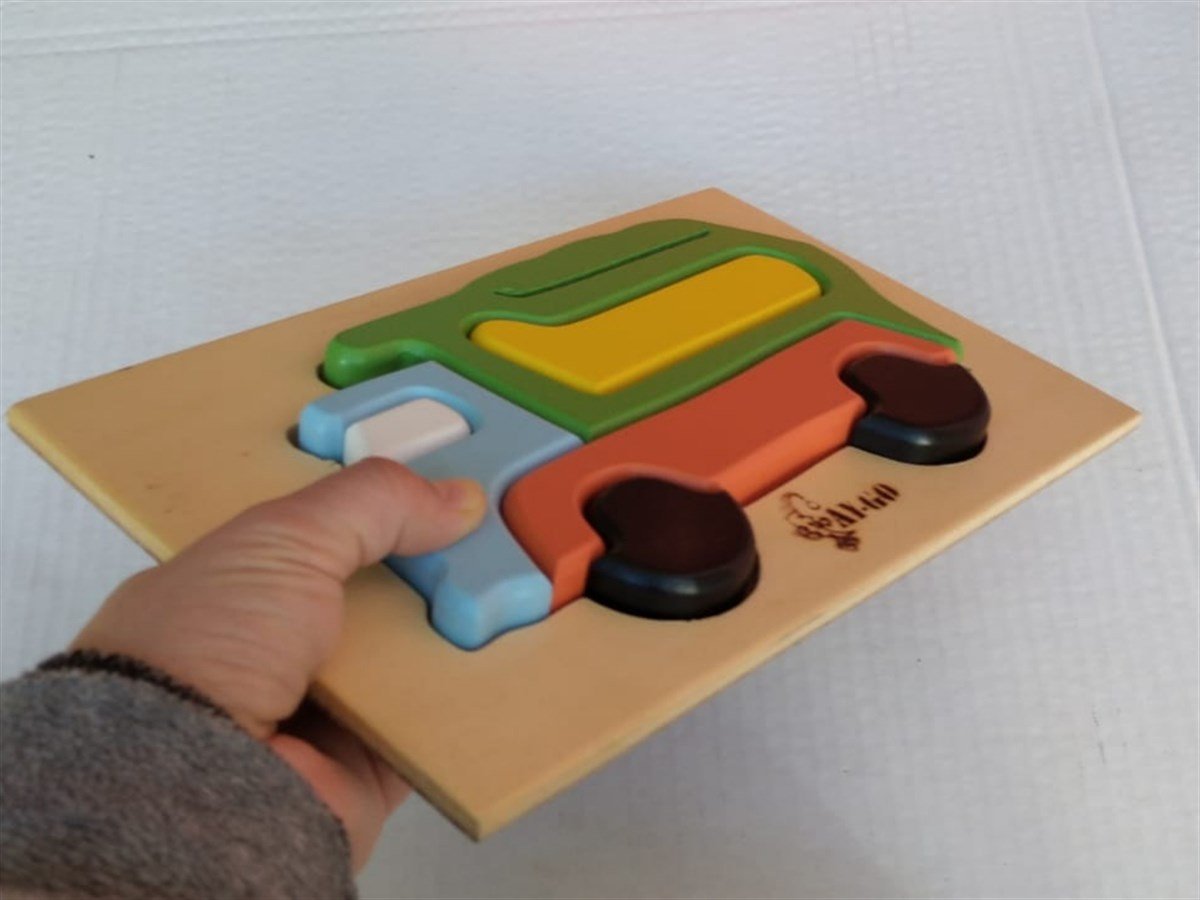 Kabartmalı Ahşap Puzzle Kamyon1