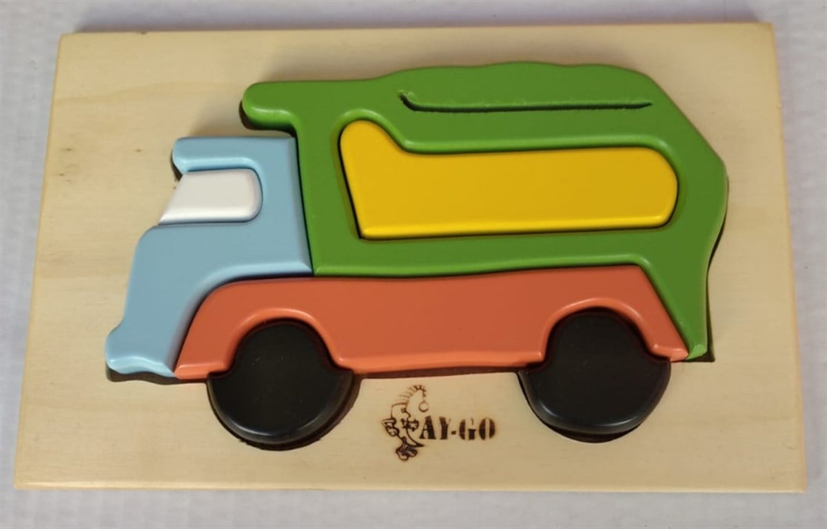 Kabartmalı Ahşap Puzzle Kamyon1