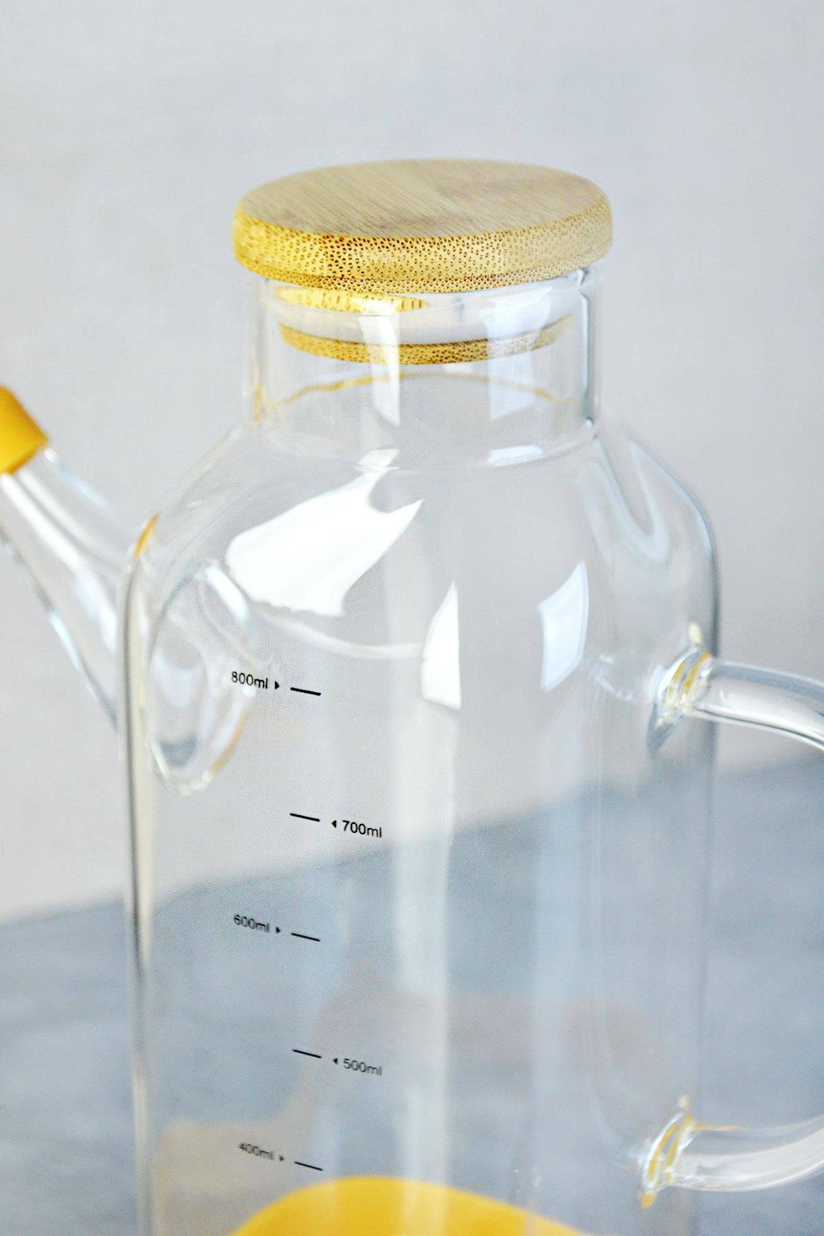 PAÇİ-ALİSA 800 ML BAMBU KAPAKLI KARE YAĞLIK