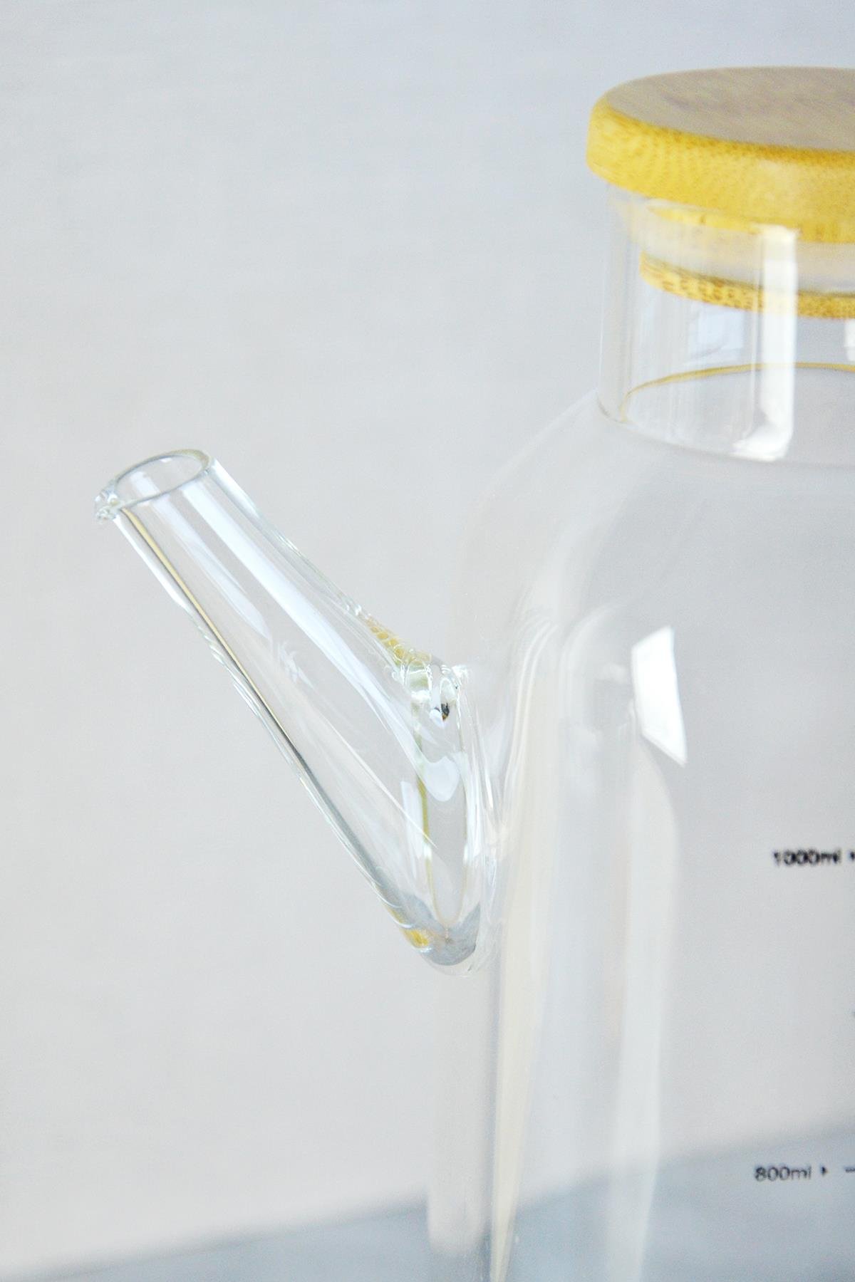 PAÇİ-ALİSA 800 ML BAMBU KAPAKLI KARE YAĞLIK