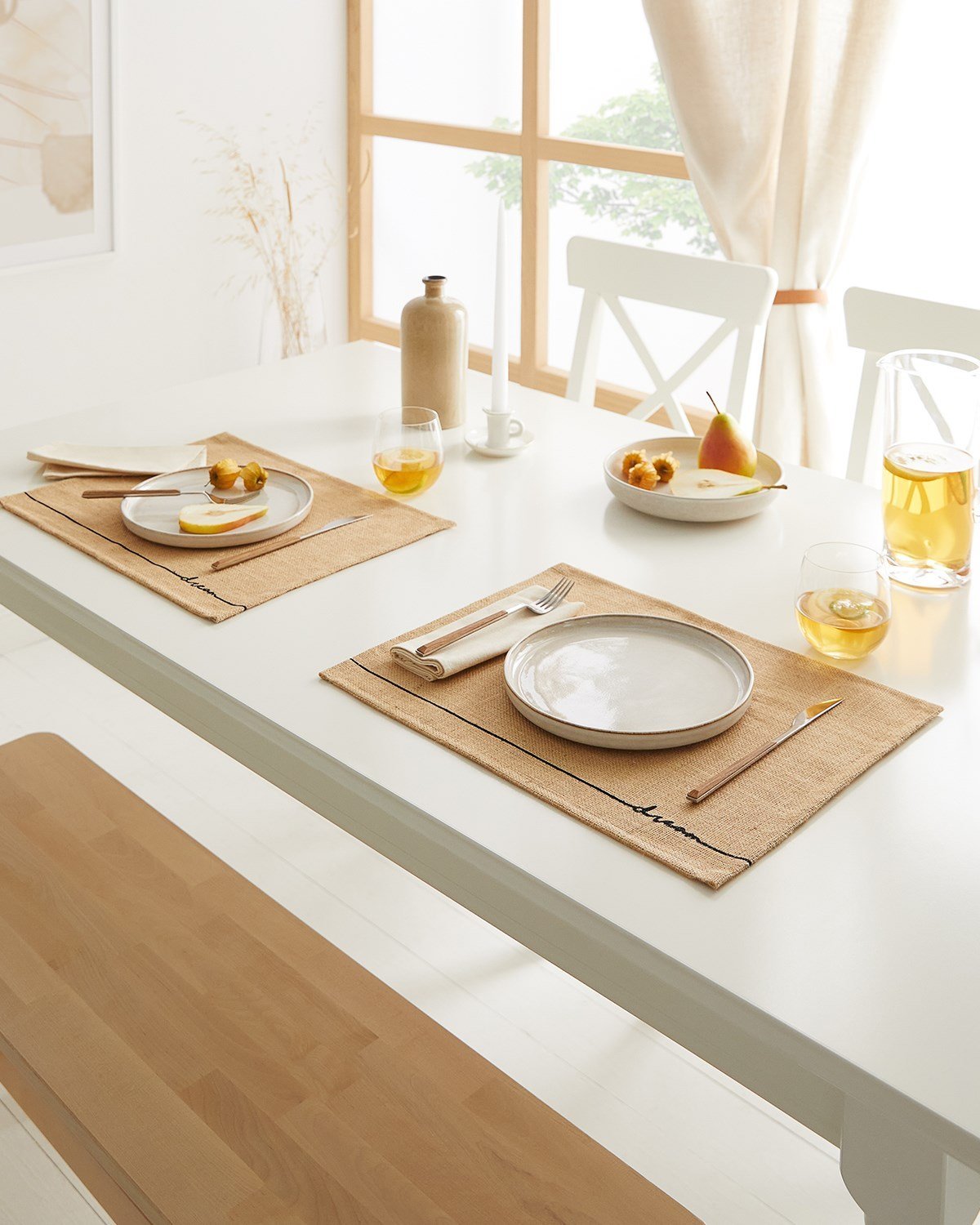 Ocean Home Dream Baskılı Amerikan Servis 2'li set