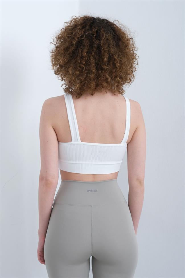 Kadın Fitilli Kalın Askılı Bralet Büstiyer - BEYAZ