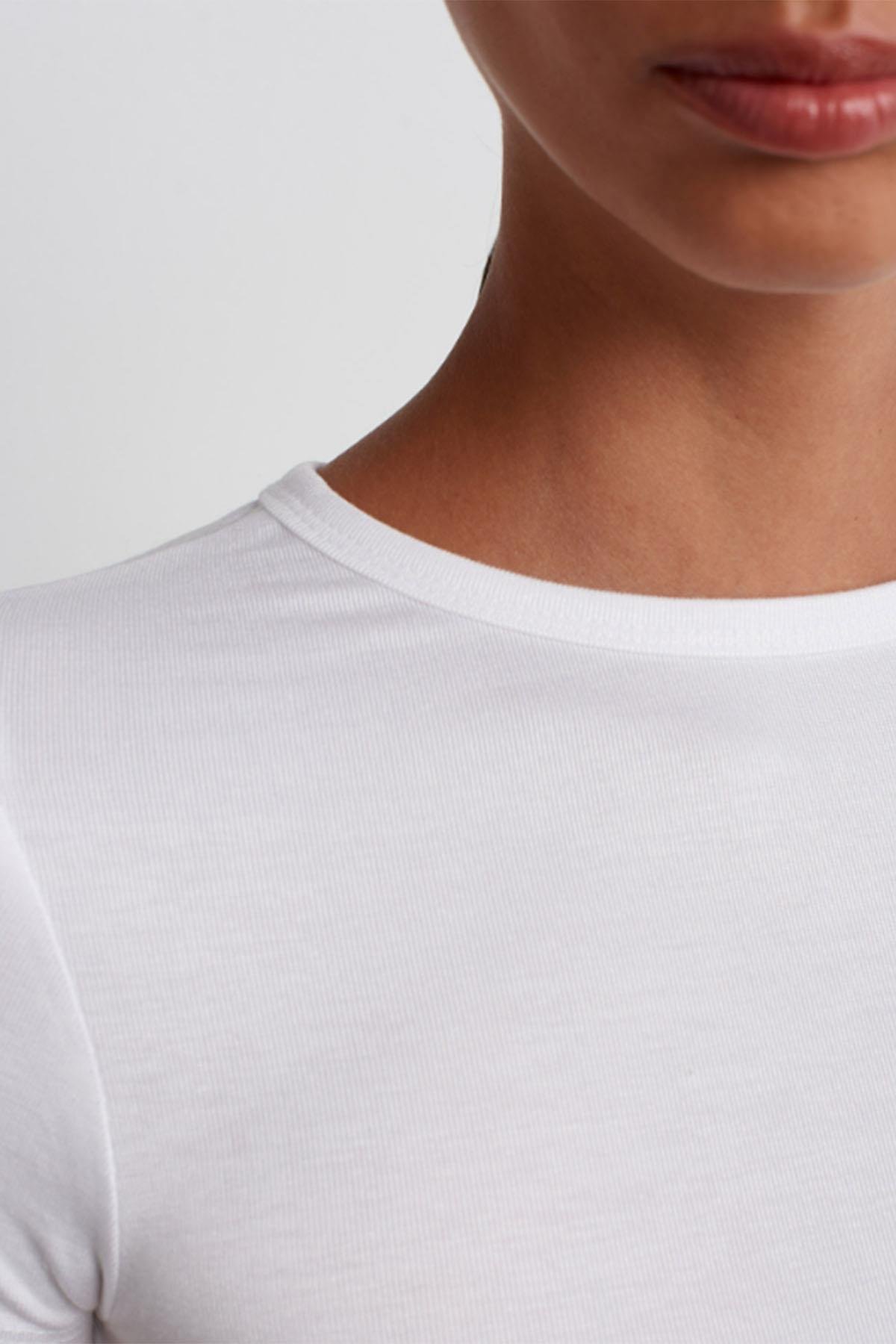 Kadın Modal Crop Top - BEYAZ