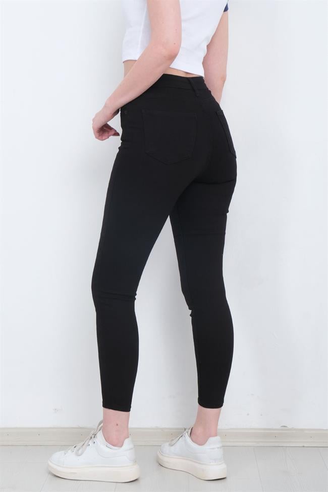 Kadın Siyah Dar Paça Skinny Kot Pantolon