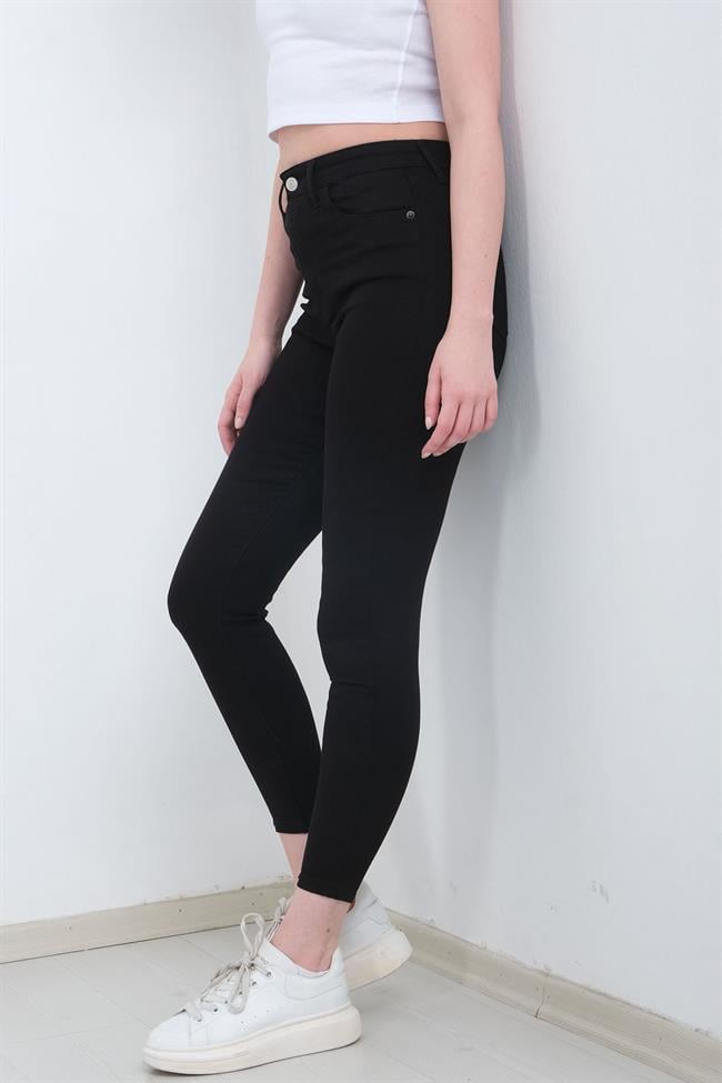 Kadın Siyah Dar Paça Skinny Kot Pantolon