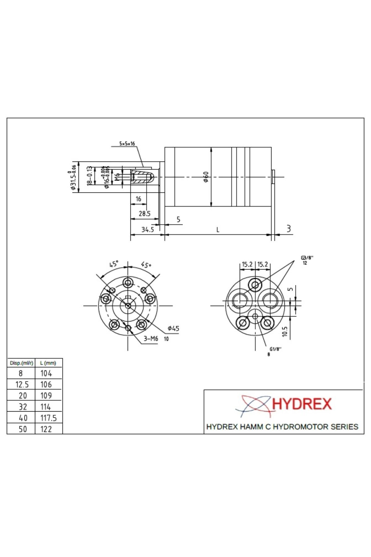 Hidrolik Orbit Motor - HAMM 12,5C