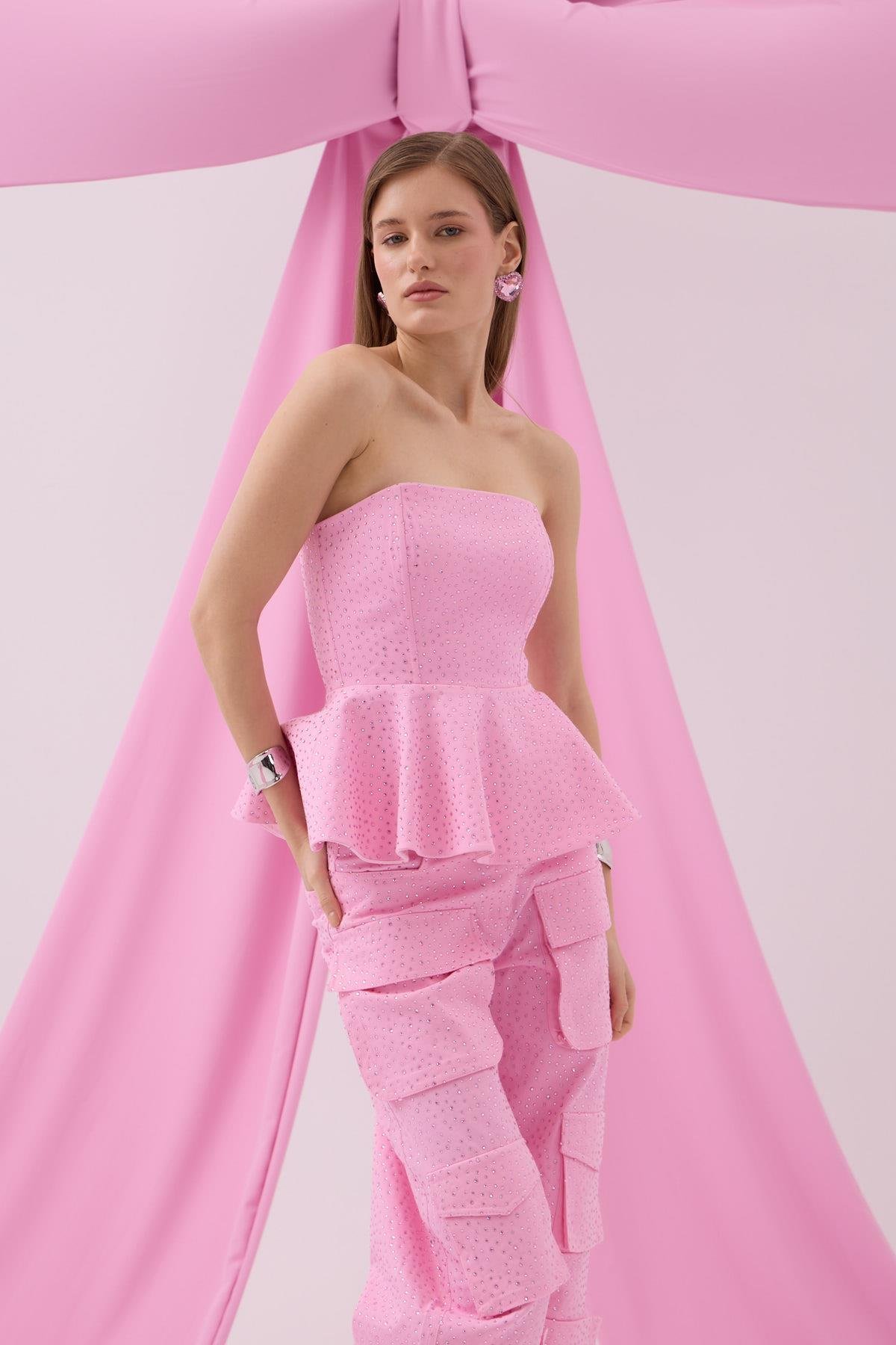 Diamond Bomb Büstiyer Pembe