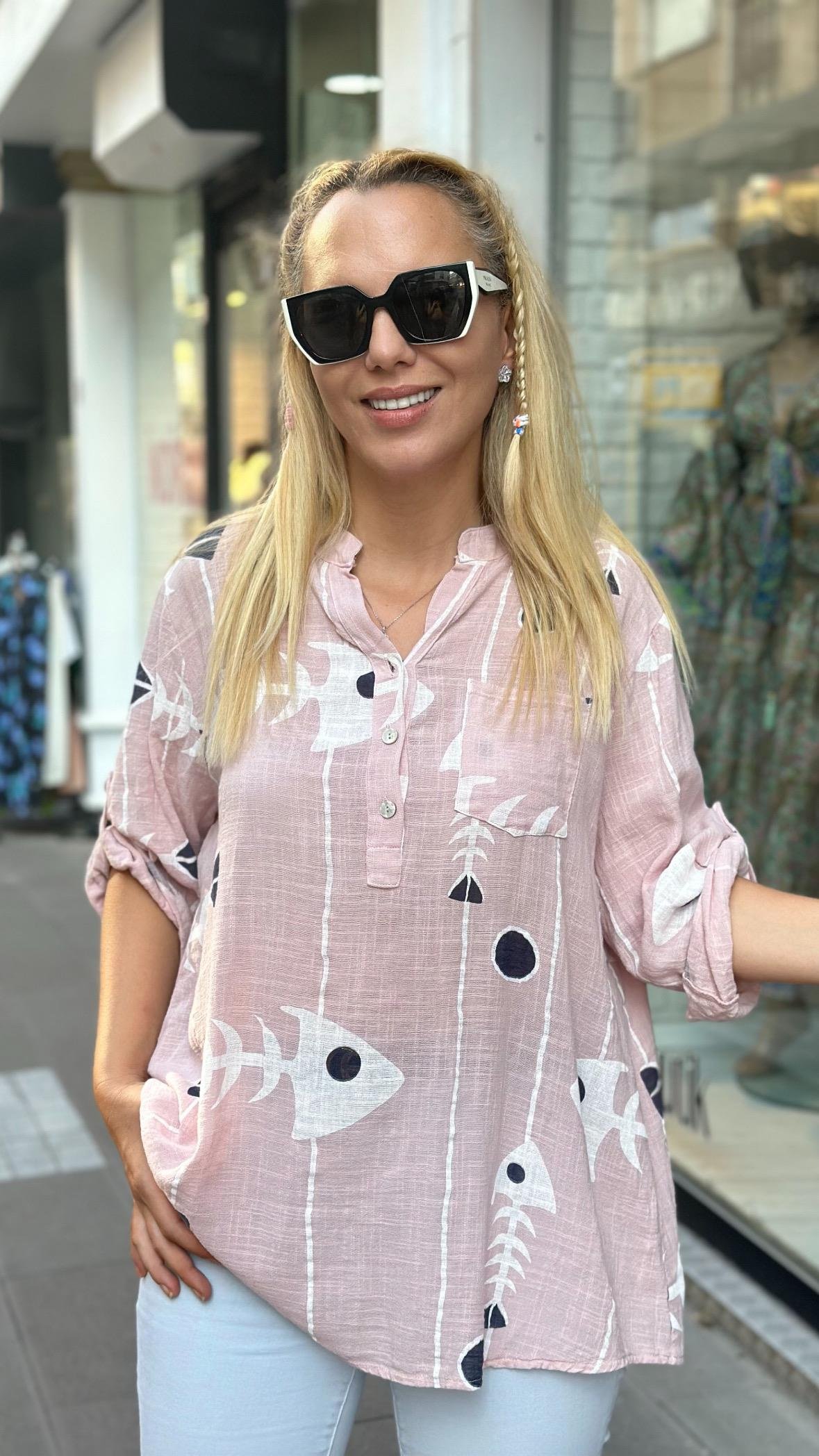  İthal Bluz Balikli