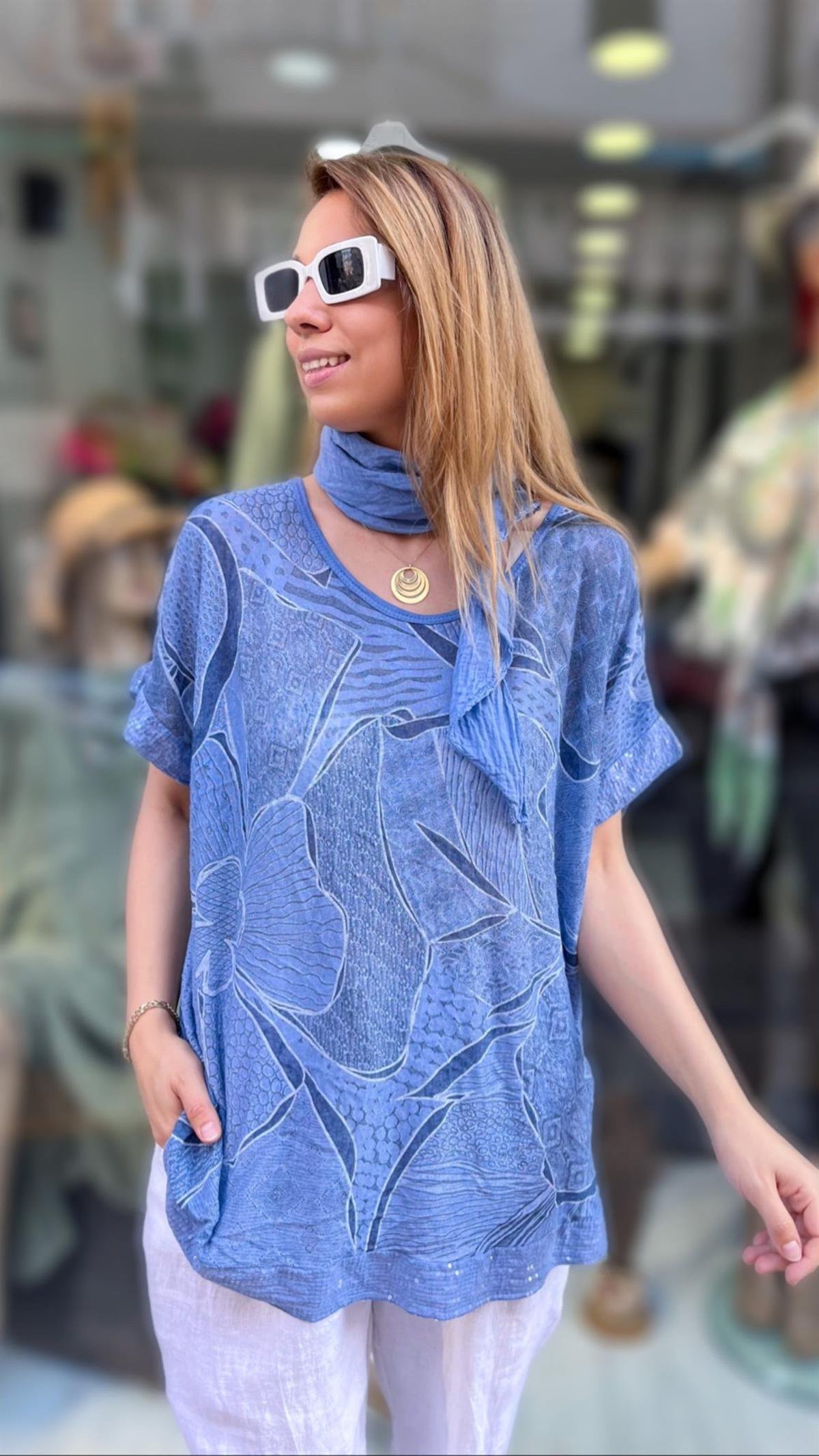Fularlı Bluz İthal