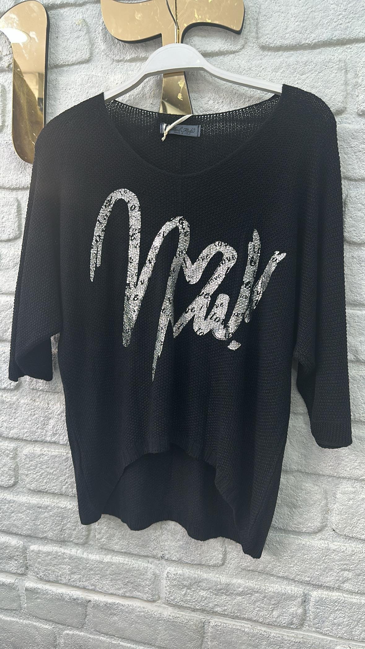 İthal Merserize Gri Yazılı