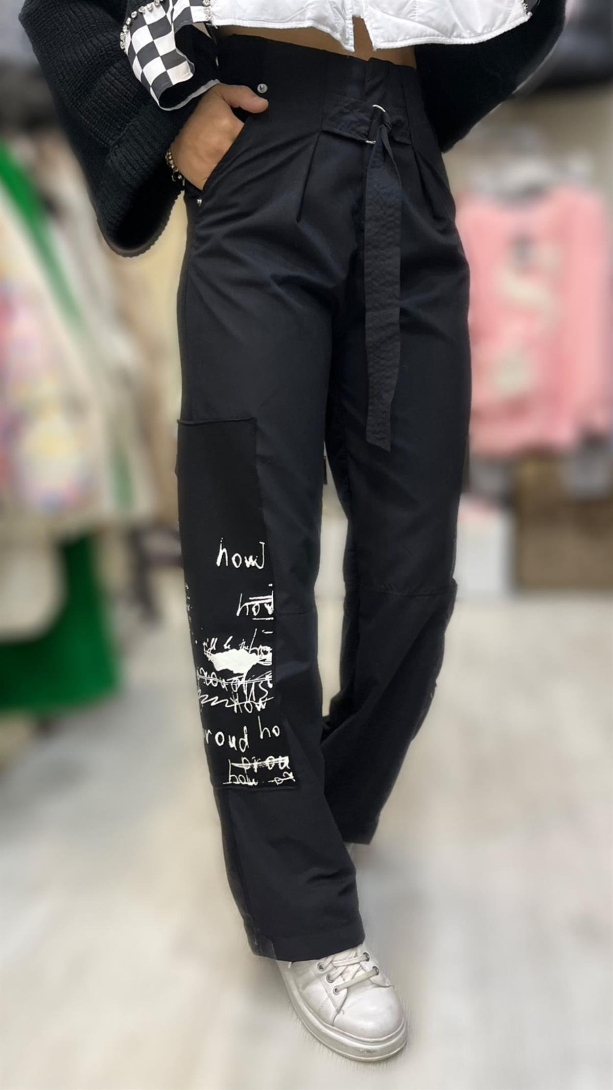 Pantolon Tensel Yazılı