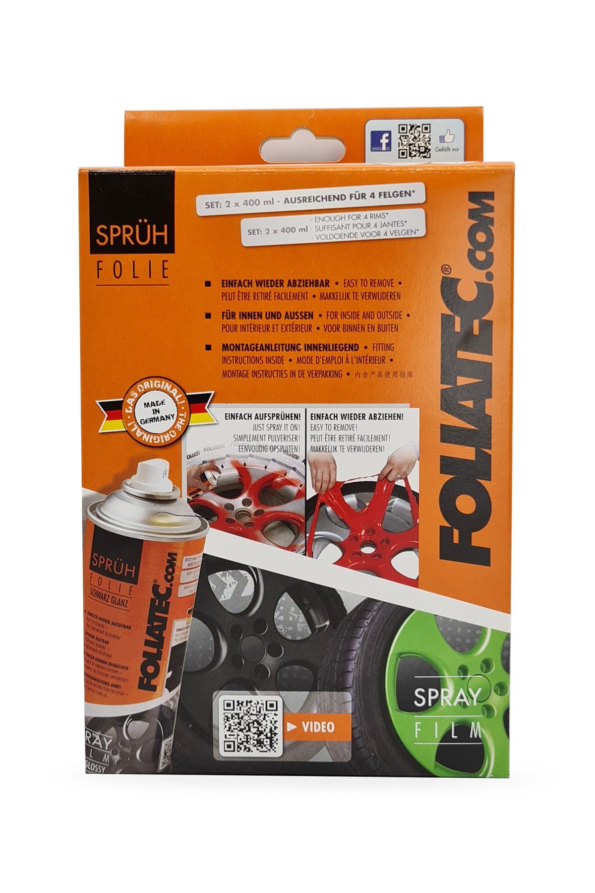 Foliatec Sprey Folyo Seti 2'li Siyah Mat | Foliatech