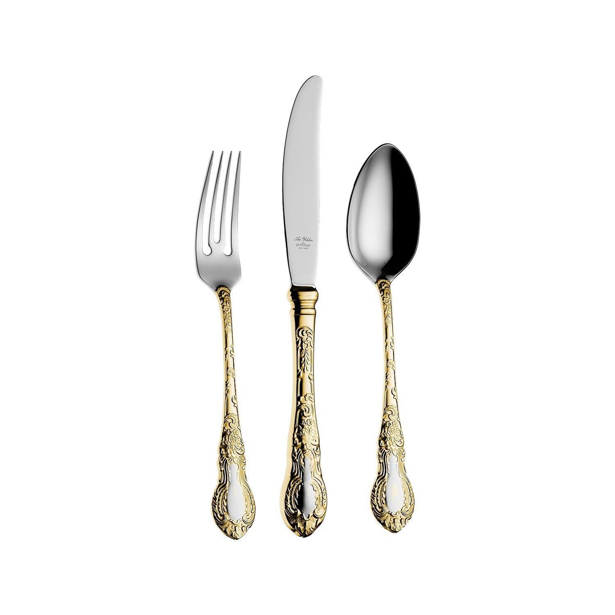 Aryıldız Çırağan Prestige Plus 89 Parça Gold Çatal Kaşık Bıçak Takımı 