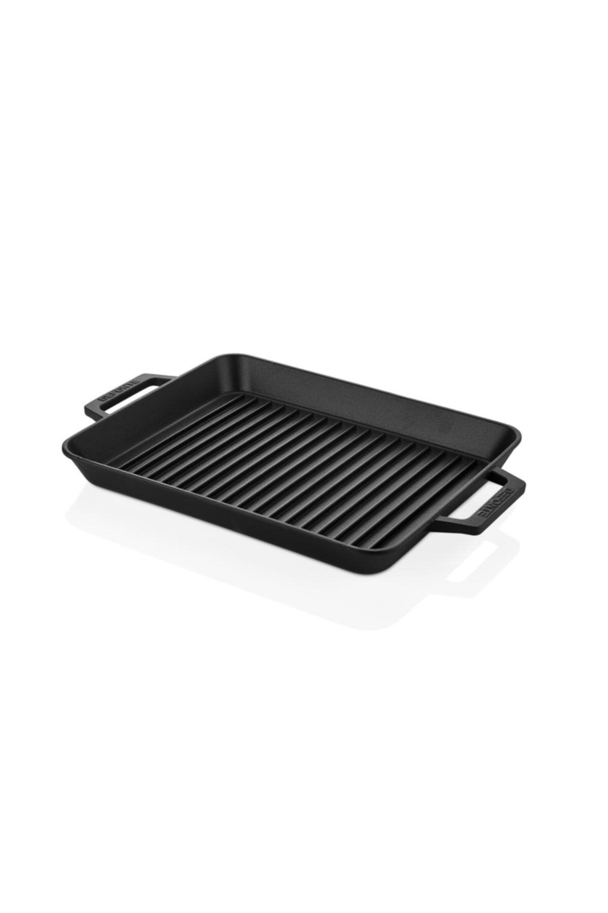 De Fonte Döküm Demir 26x32 cm Dikdörtgen Izgara/Grill Tava Dfn2632 