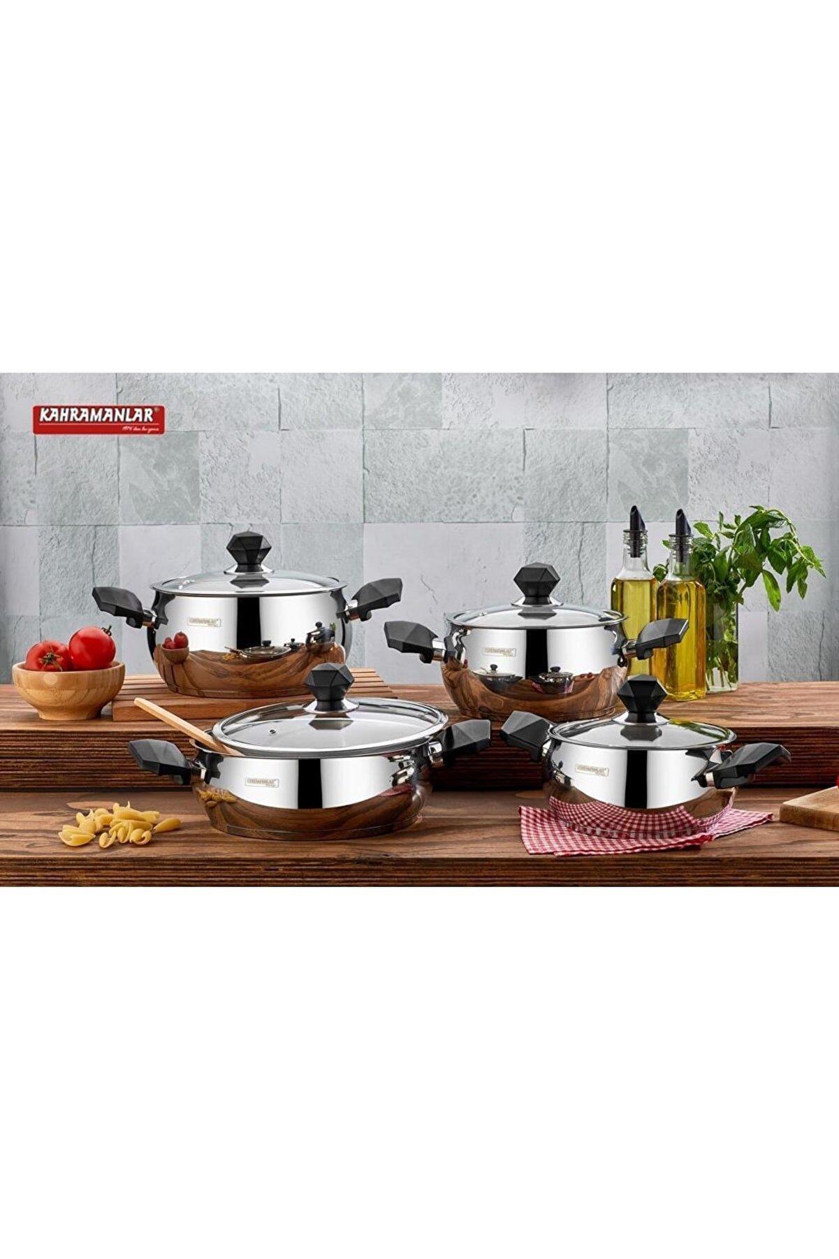 Kahramanlar Elit Prime Black 8 Parça Tencere 8002 