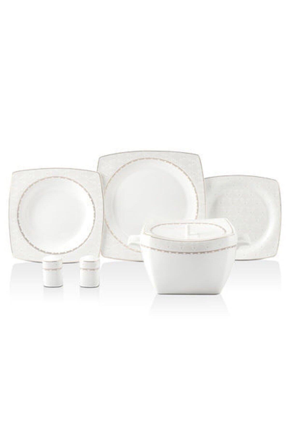 Korkmaz A8447 Bone Selection 60 Parça Kare Yemek Takımı 