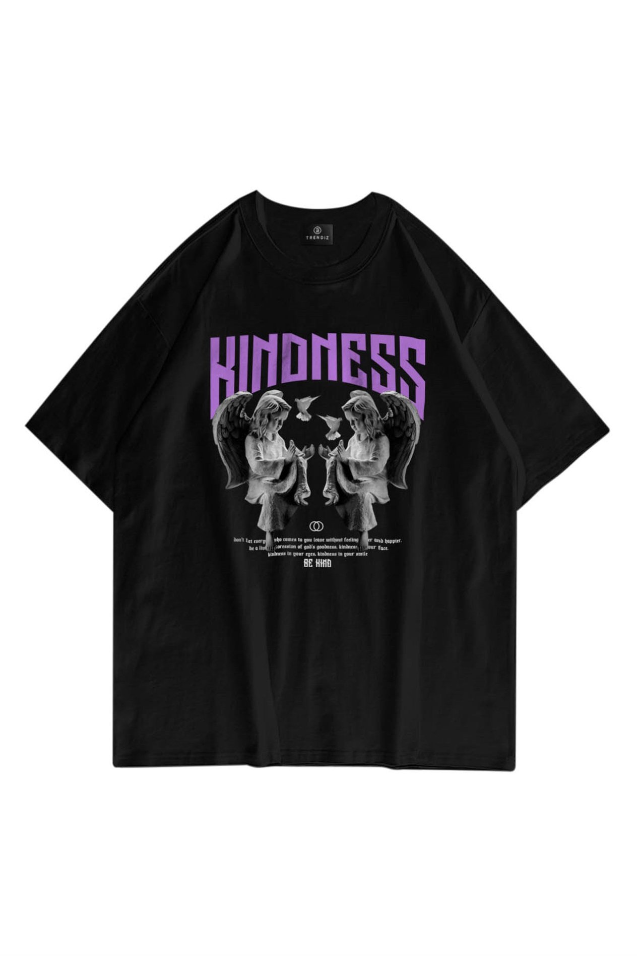 Trendiz Unisex Kindness Siyah Tshirt