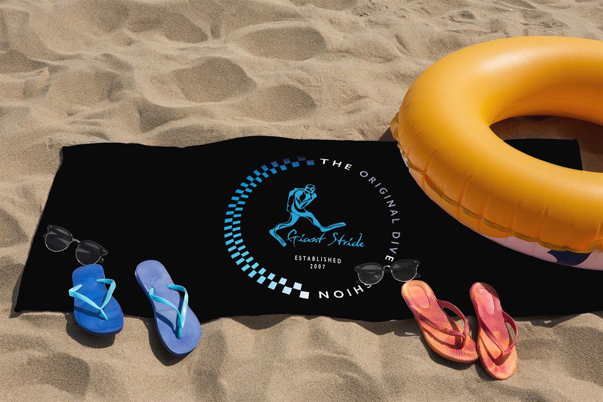 Original Dive Fashion Siyah Plaj Havlusu
