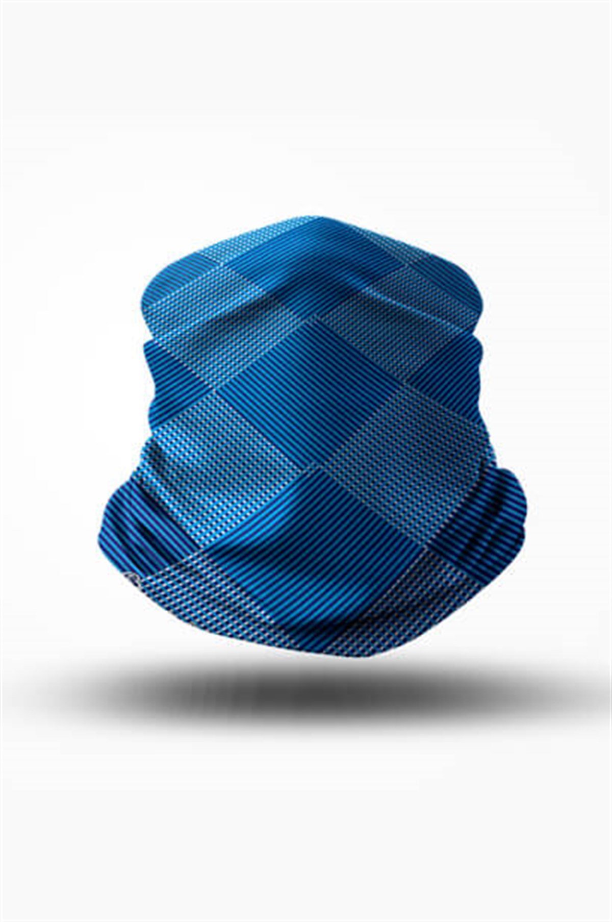 Scuba Tube Blue-Navy Crossing Lines