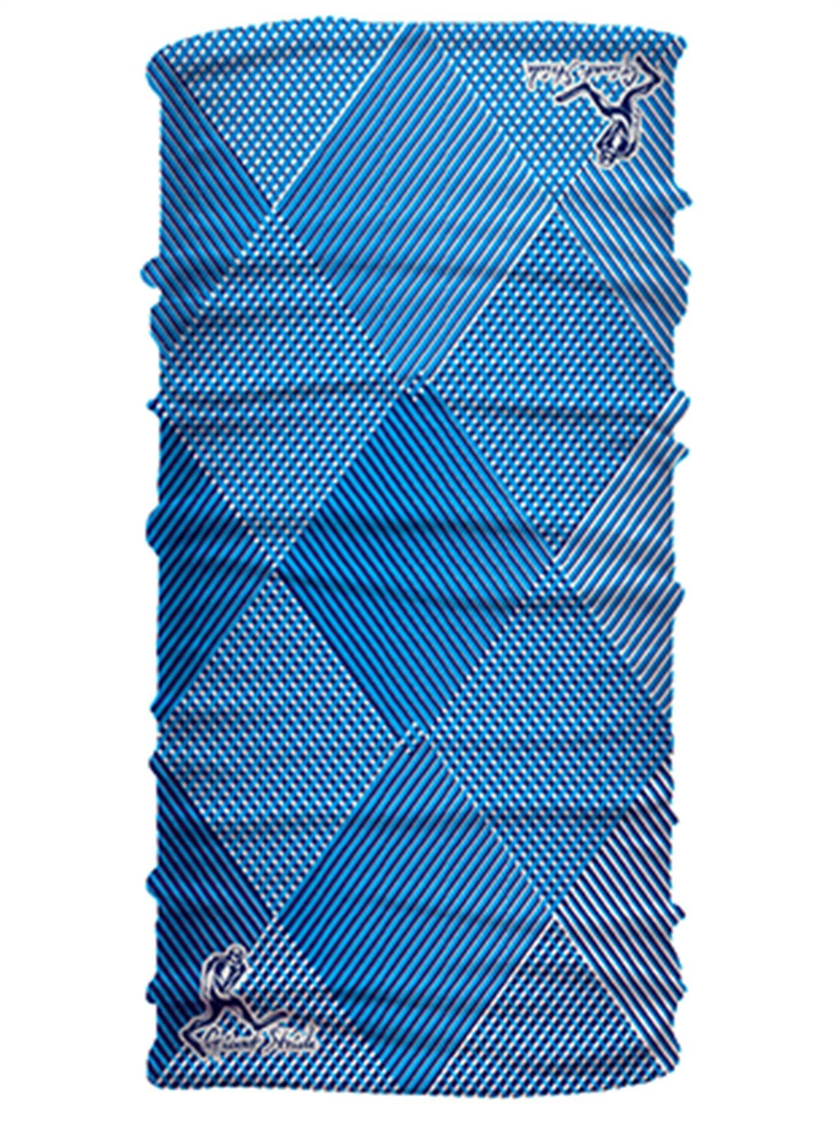 Scuba Tube Blue-Navy Crossing Lines