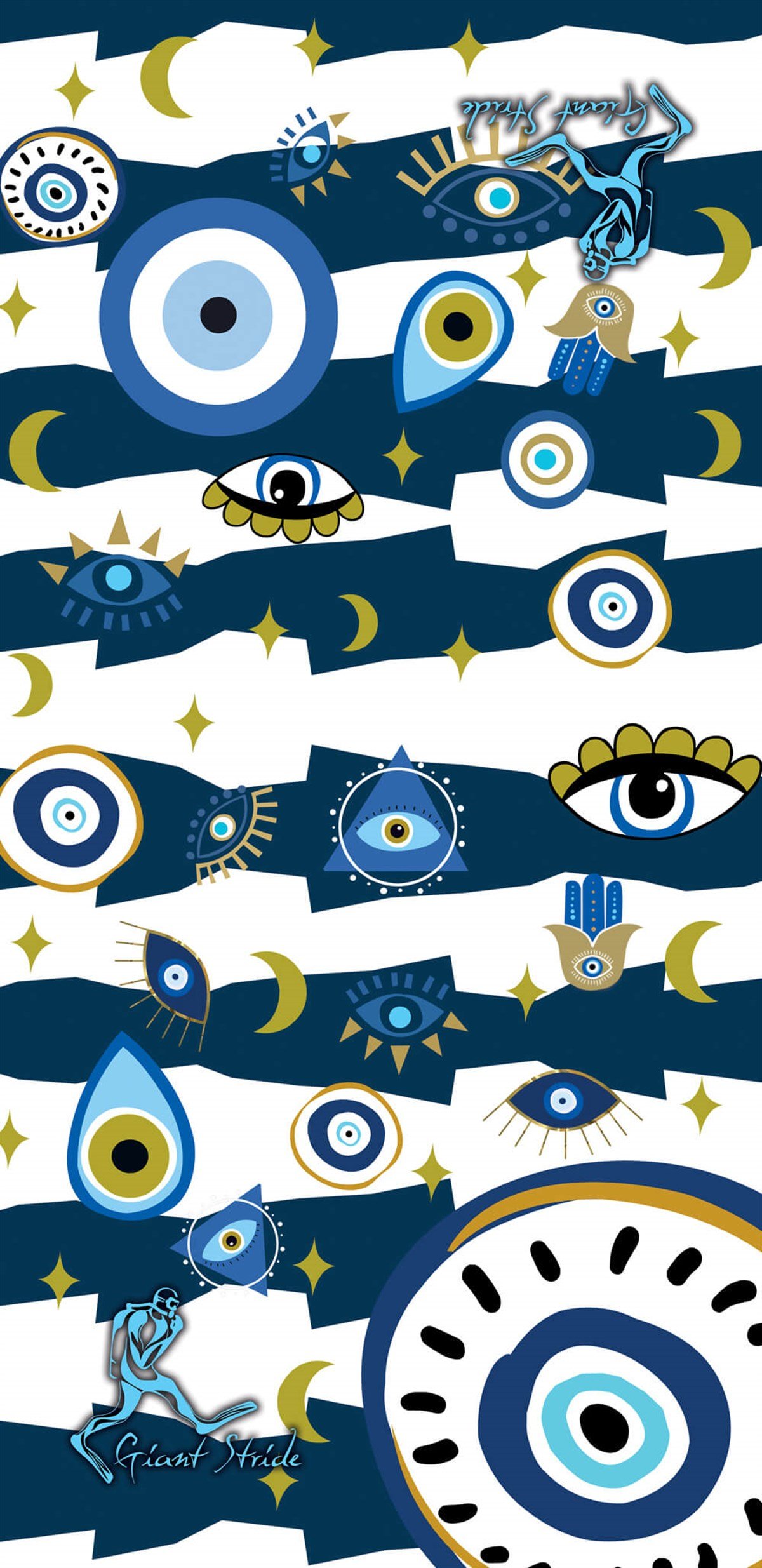 Scuba Tube Evil Eye White