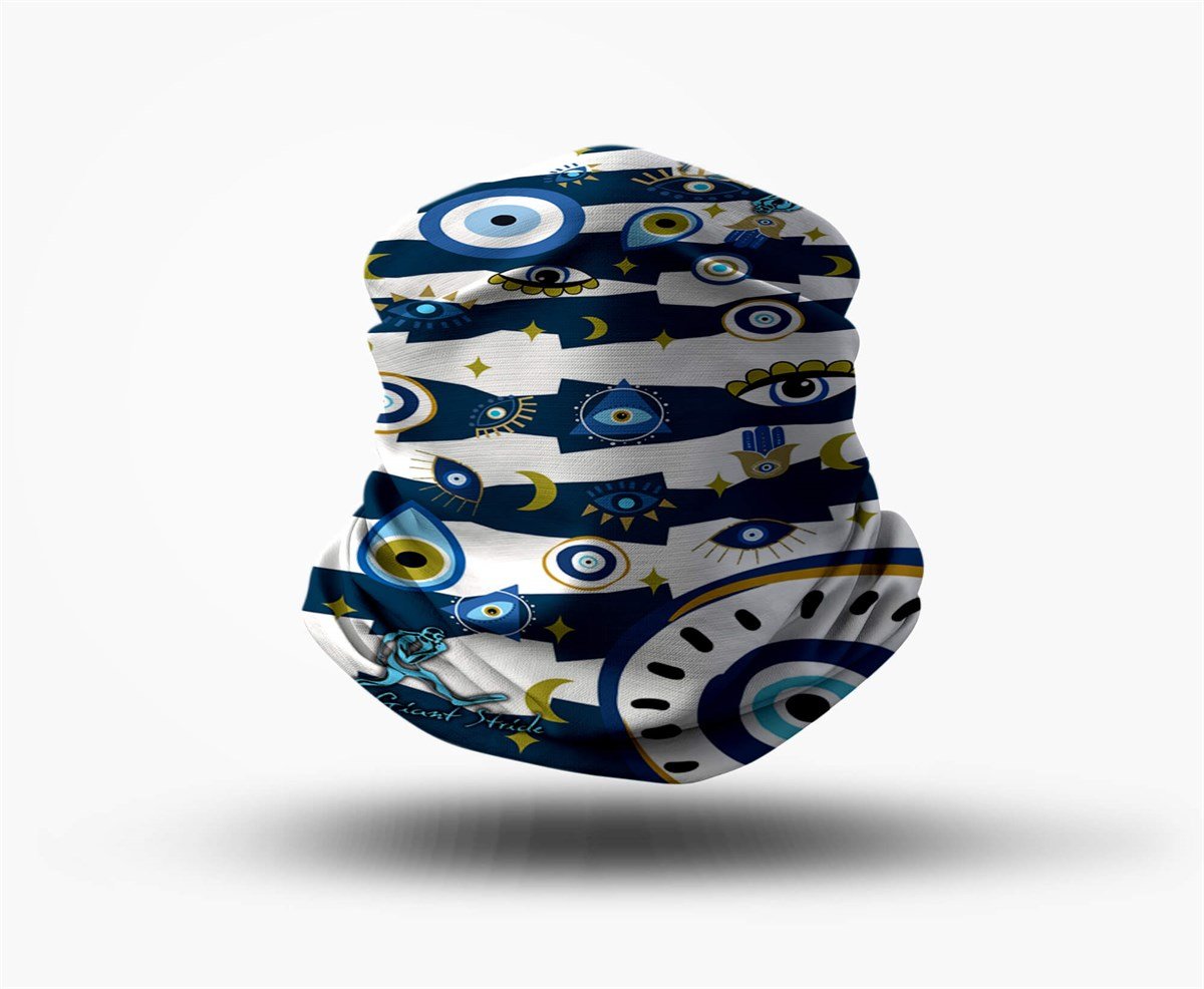 Scuba Tube Evil Eye White