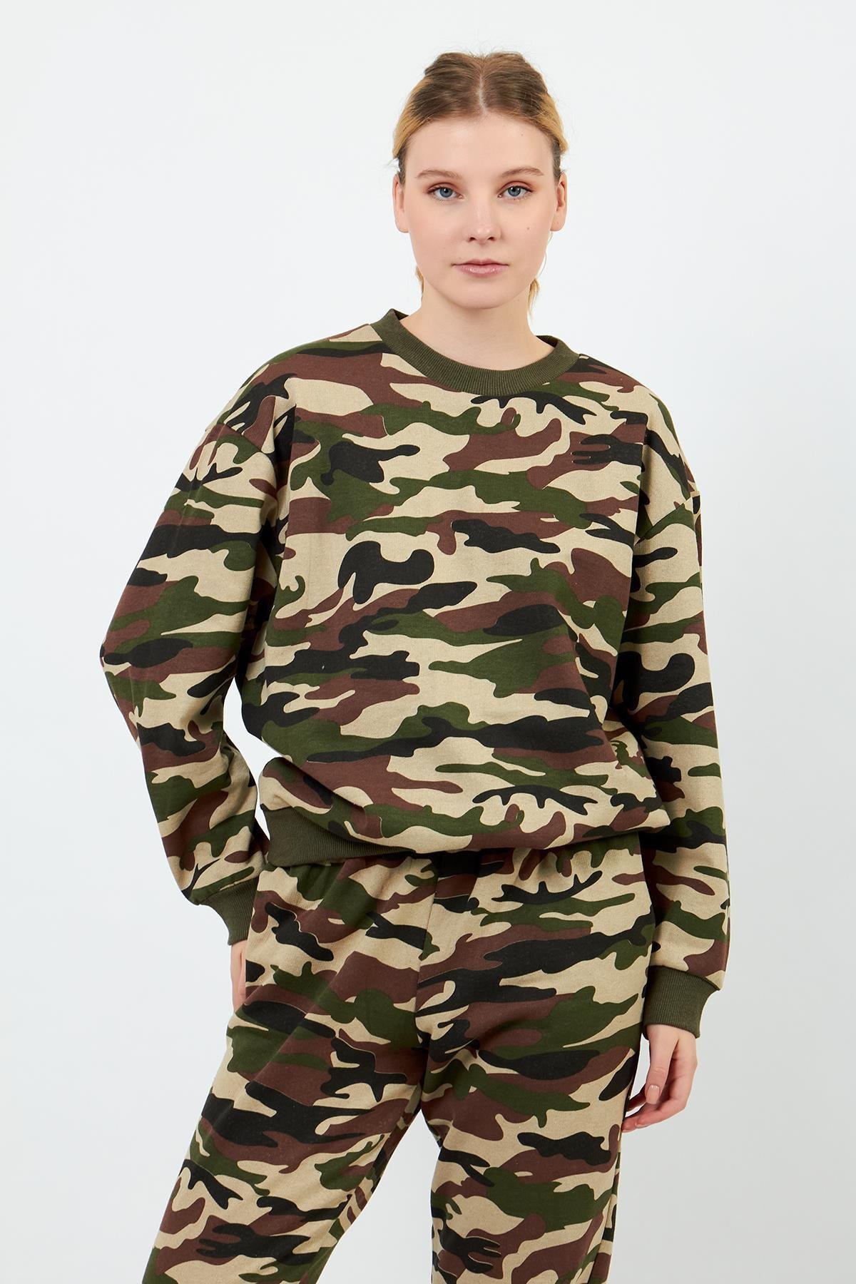 Camouflage Sweatshirt Set
