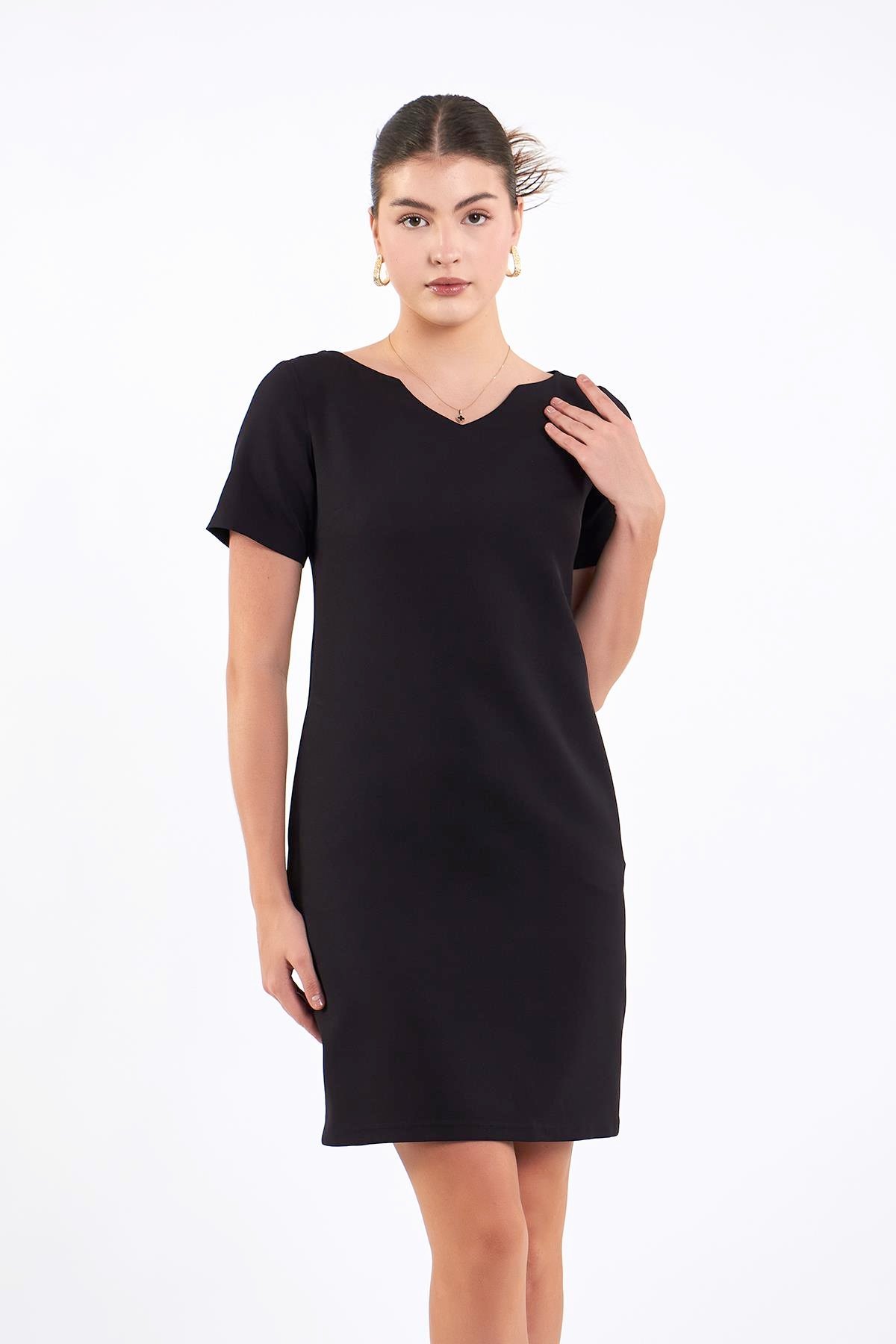 Black Short Sleeve Dress